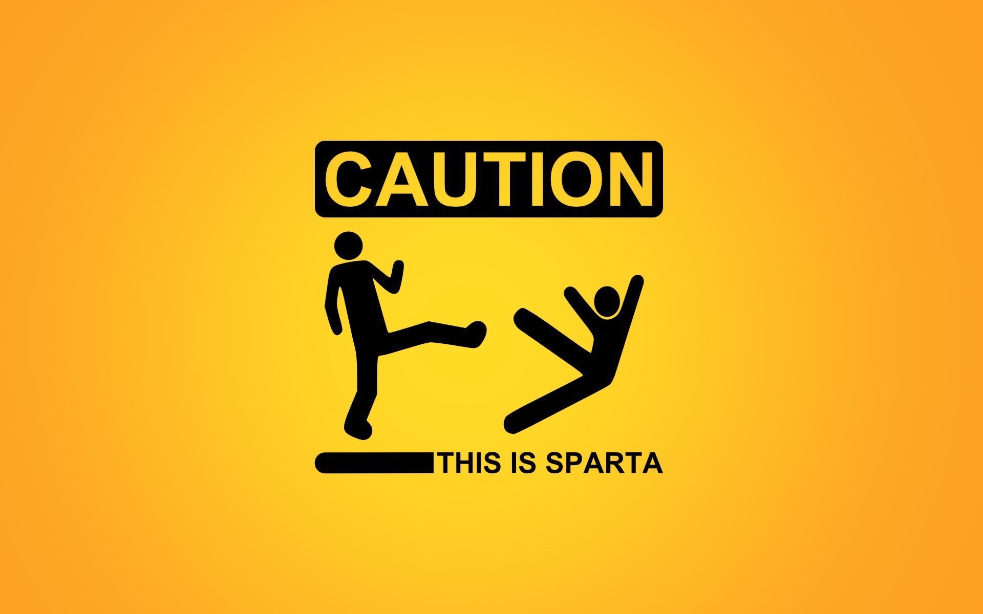 Yellow Simple Background Humor Sparta Typography Orange Background Quote Humor Sparta 1920x1200