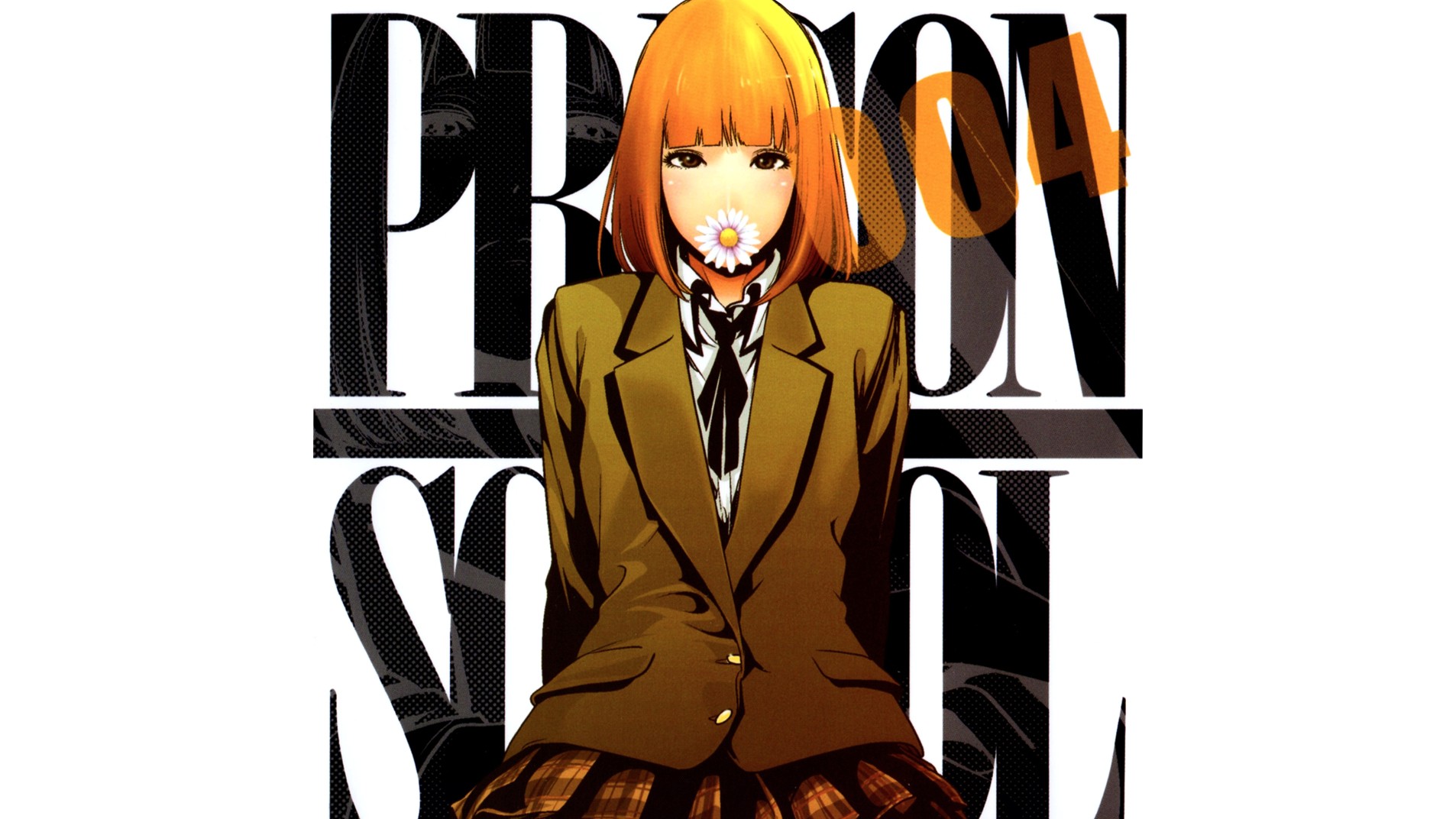 Prison School Midorikawa Hana Anime Girls Anime Flowers Simple Background White Background 1906x1072