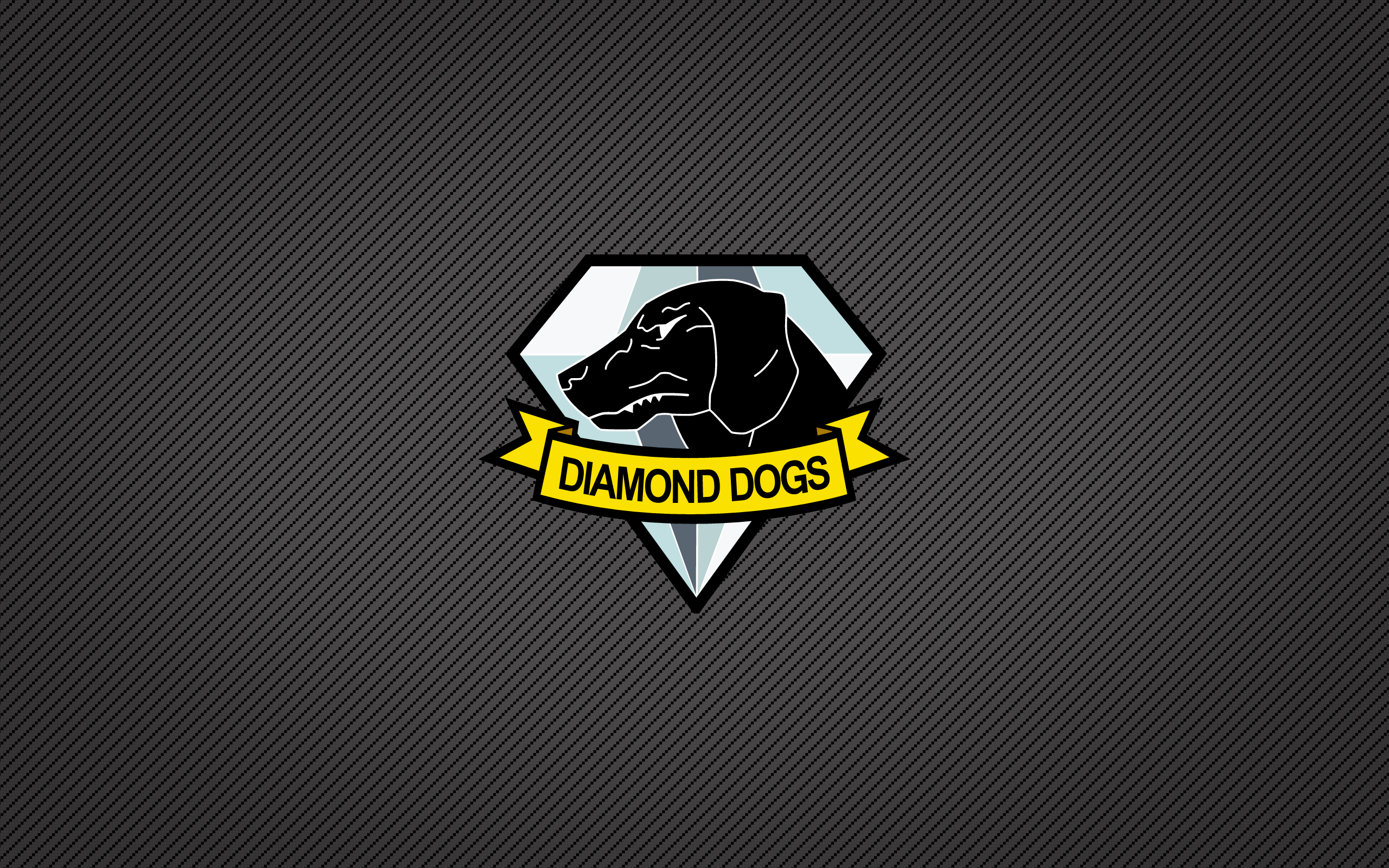 Metal Gear Solid Minimalist Black Dog Diamond Logo Metal Gear Solid V The Phantom Pain 2560x1600