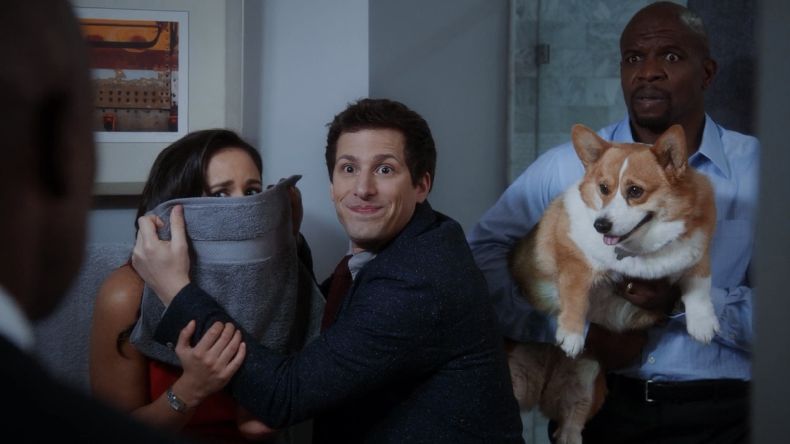 Jake Peralta Amy Santiago Terry Jeffords Melissa Fumero Terry Crews Andy Samberg 1600x900