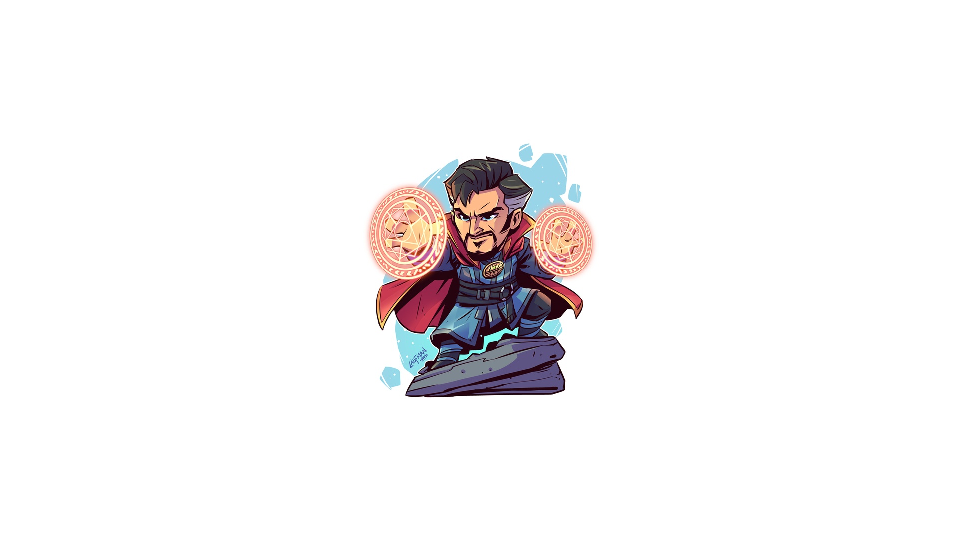 Artwork Simple Background White Background Dr Strange Derek Laufman 1920x1080