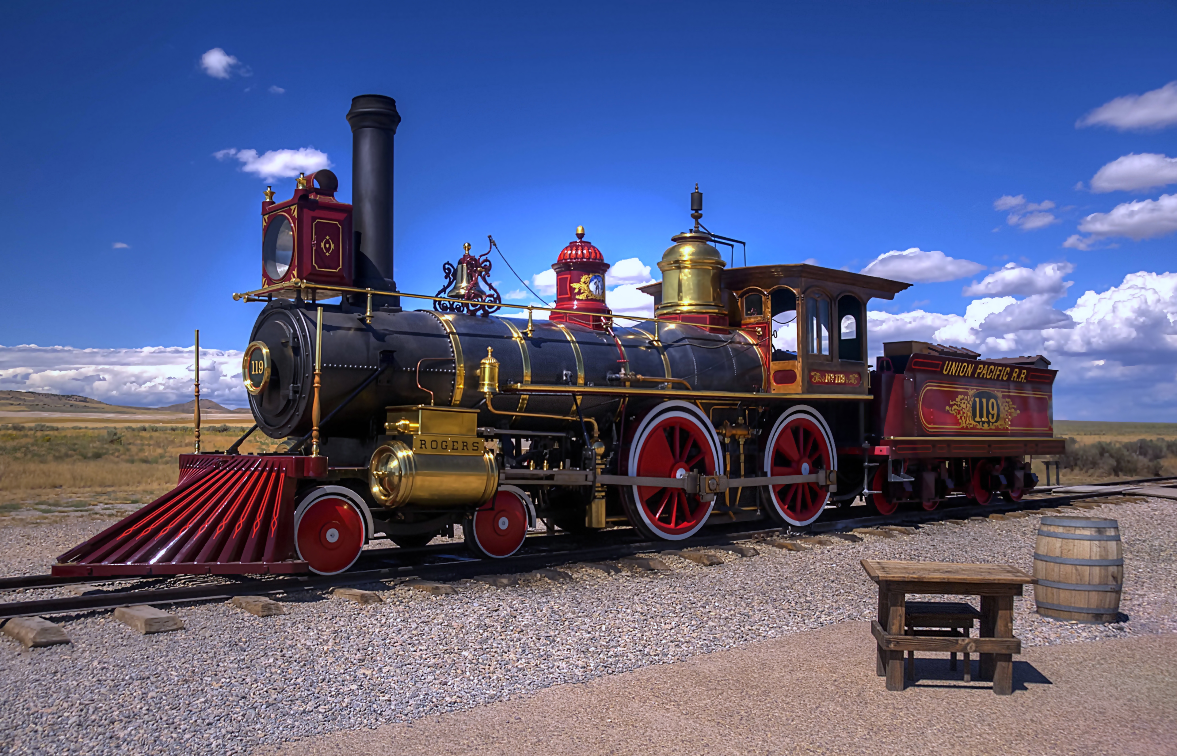 Train Railroad Steam Train 3840x2468