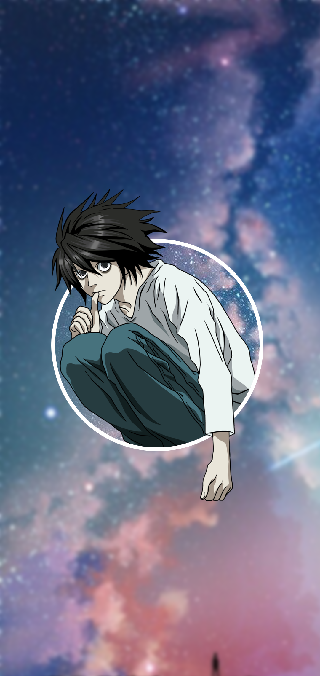 Anime Phone Sky Dark Hair Death Note Lawliet L Wallpaper - Resolution: 1080x2280 - ID:272951 