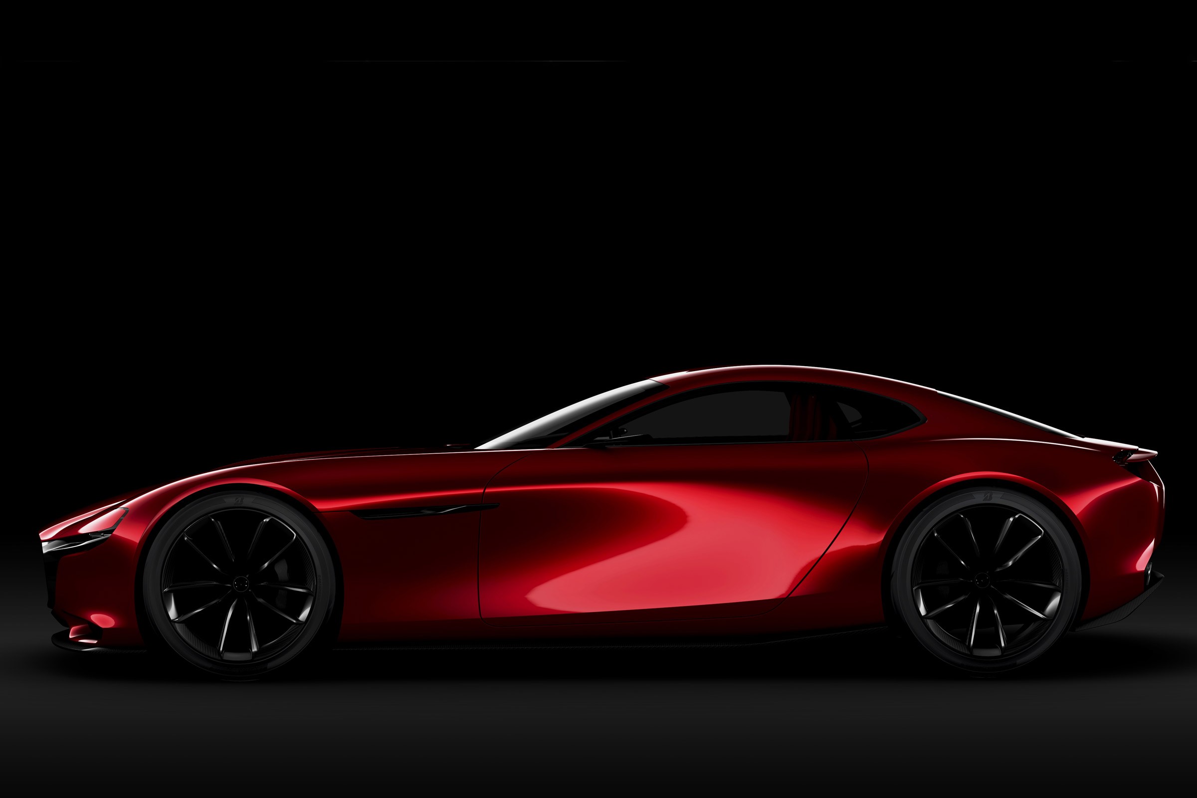 Vehicle Car Concept Cars Roadster Mazda Japanese Mazda RX Vision Digital Art Render Black Background 2400x1600