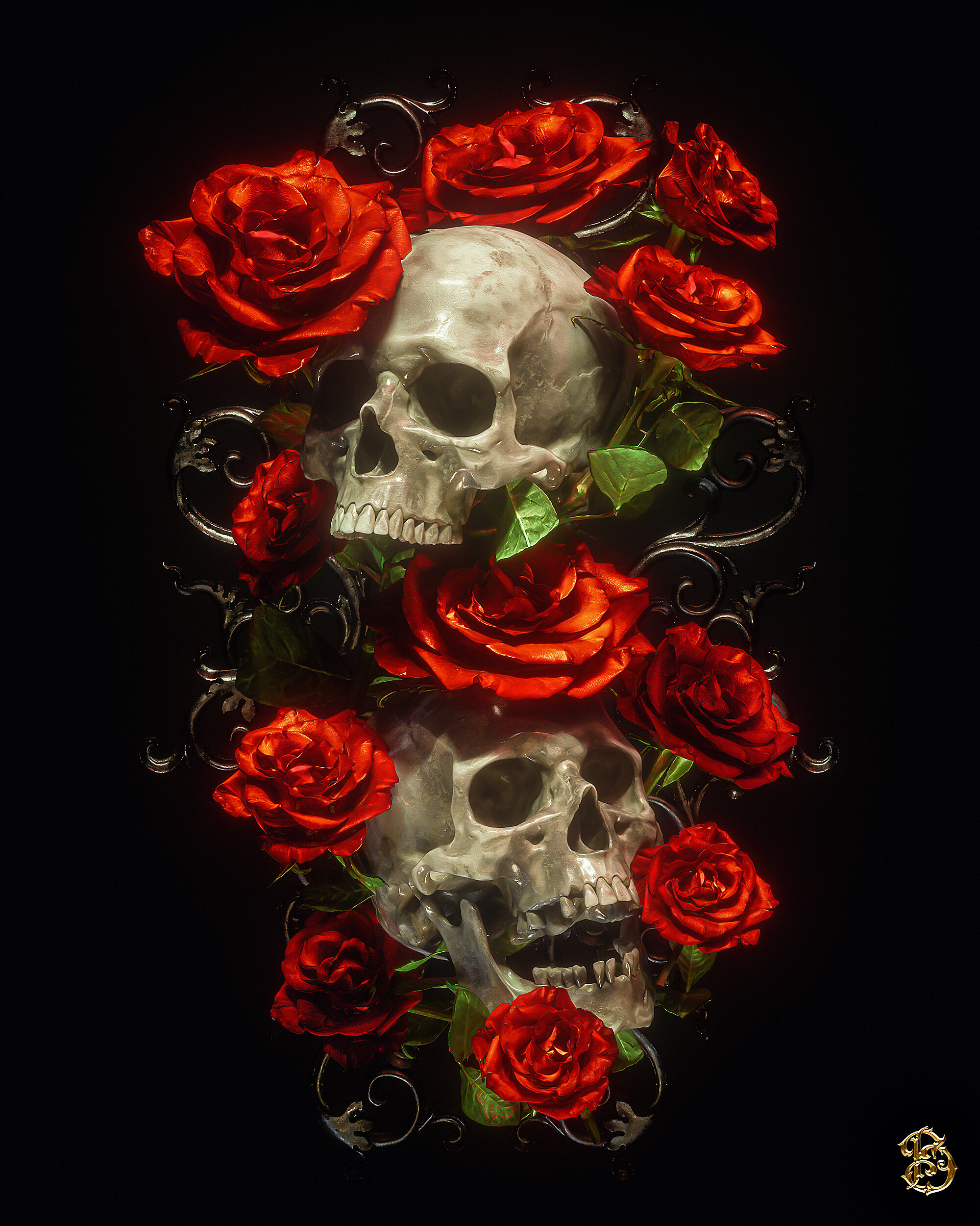 Floral Skull Wallpapers  Top Free Floral Skull Backgrounds   WallpaperAccess