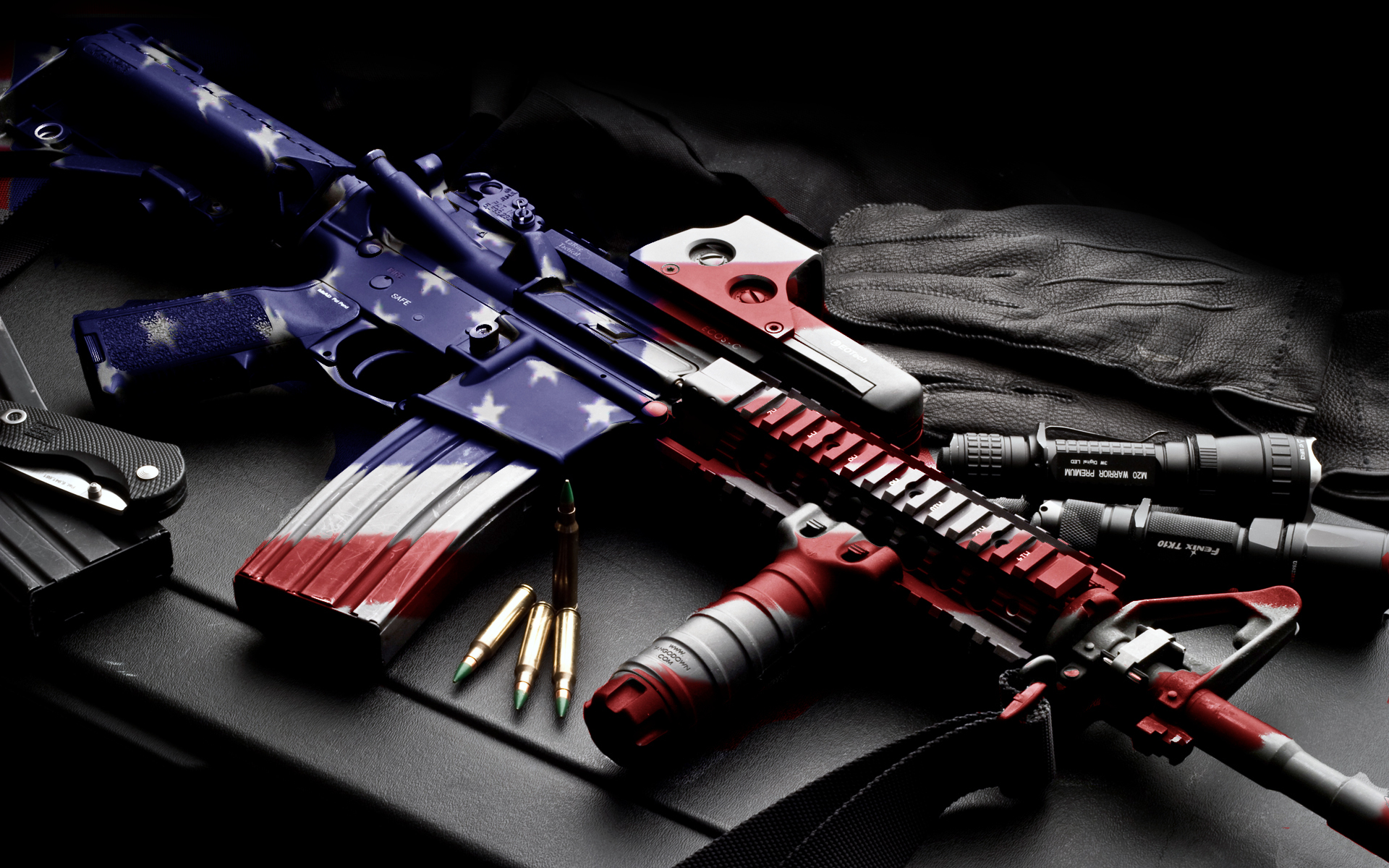 Colt AR 15 Patriotic Firearm Gun Rifle 1920x1200