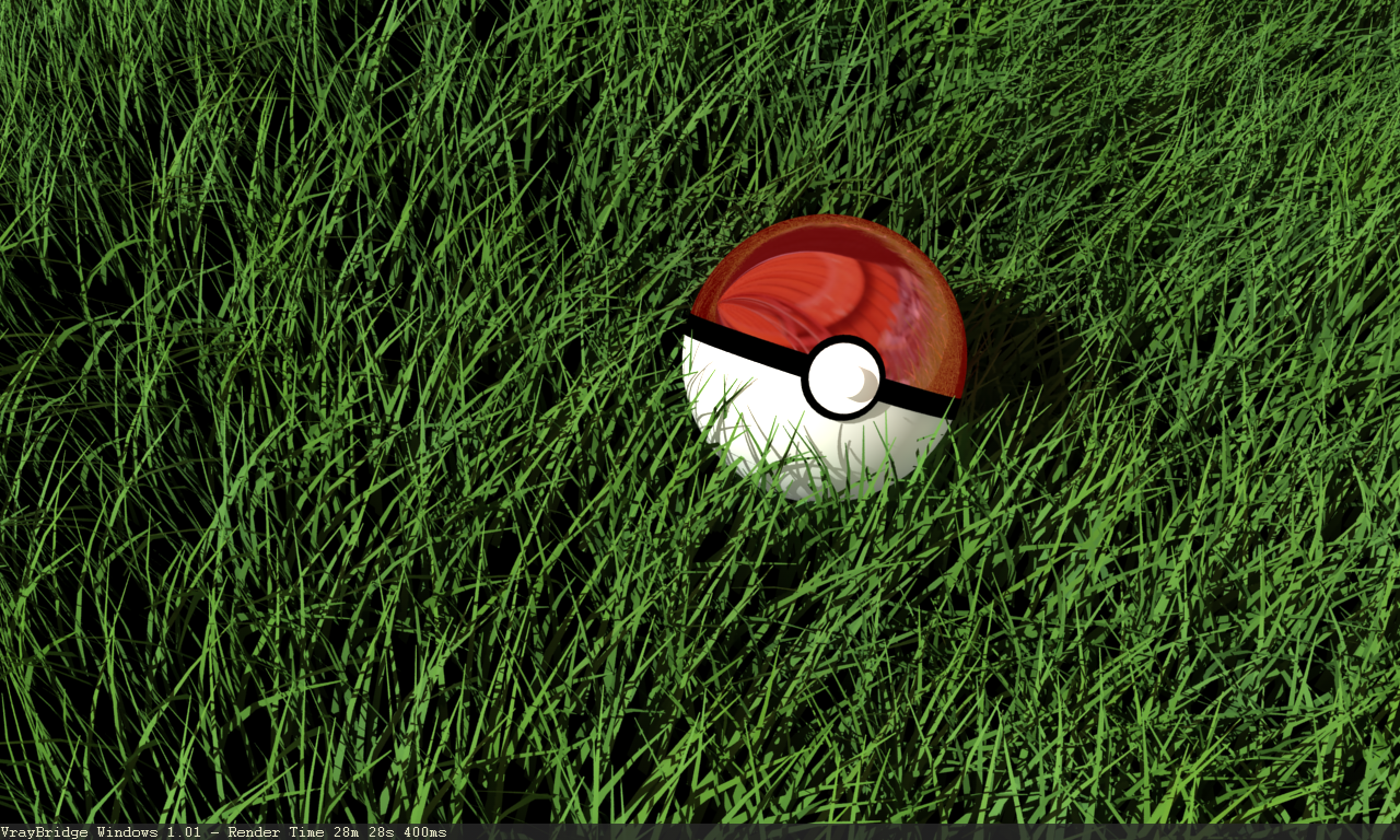 Pokemon Pokeballs Grass Render CGi 1280x768