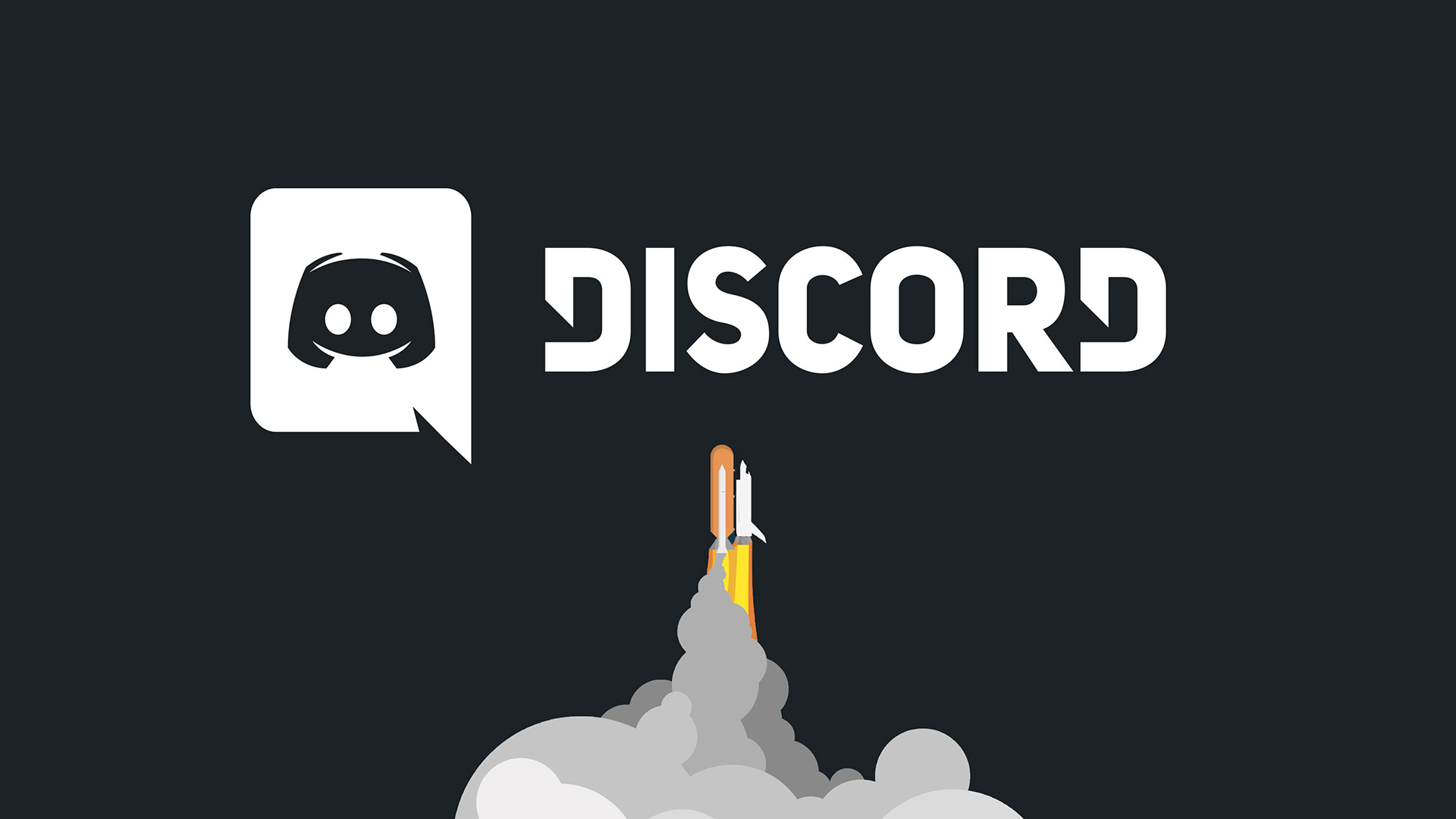 Discord Minimalism Spaceship Icons Typography Simple Background Space Shuttle Rocket Simple 1920x1080