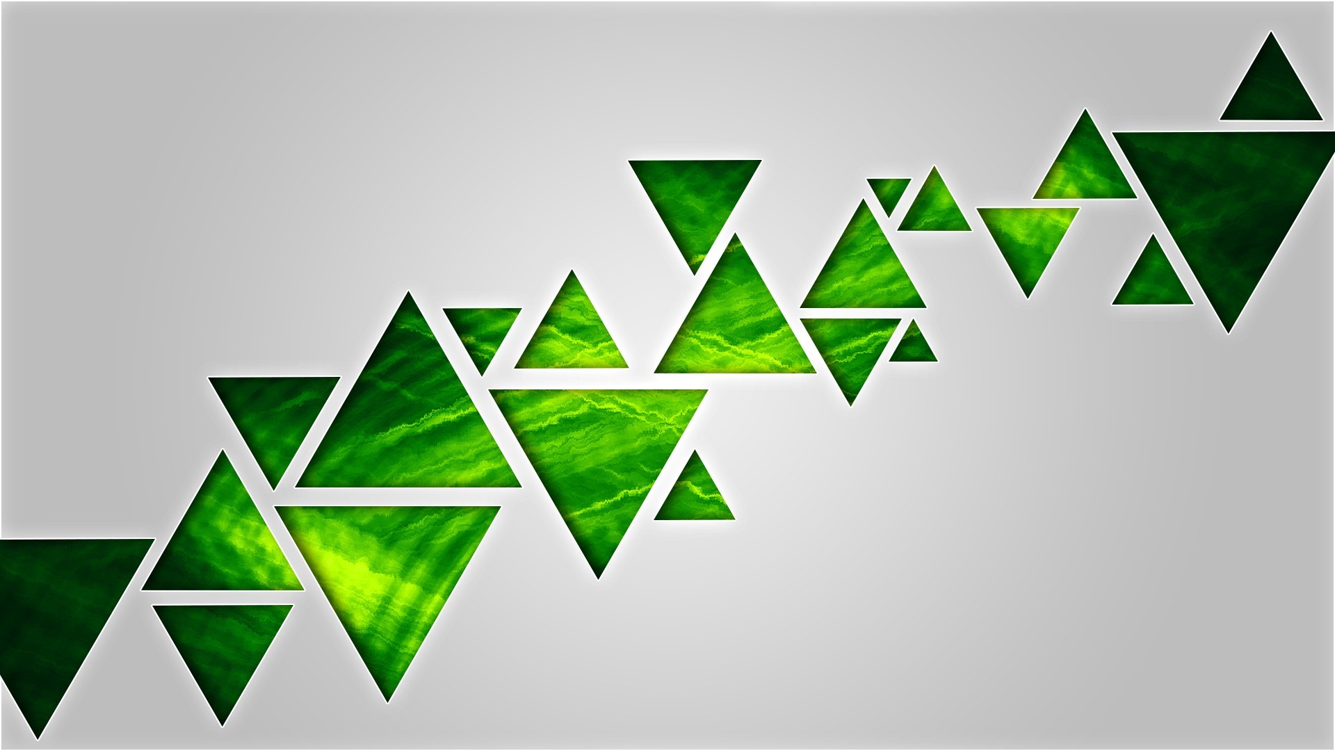 Digital Art Digital Art Simple Background Triangle Green Geometry 1920x1080