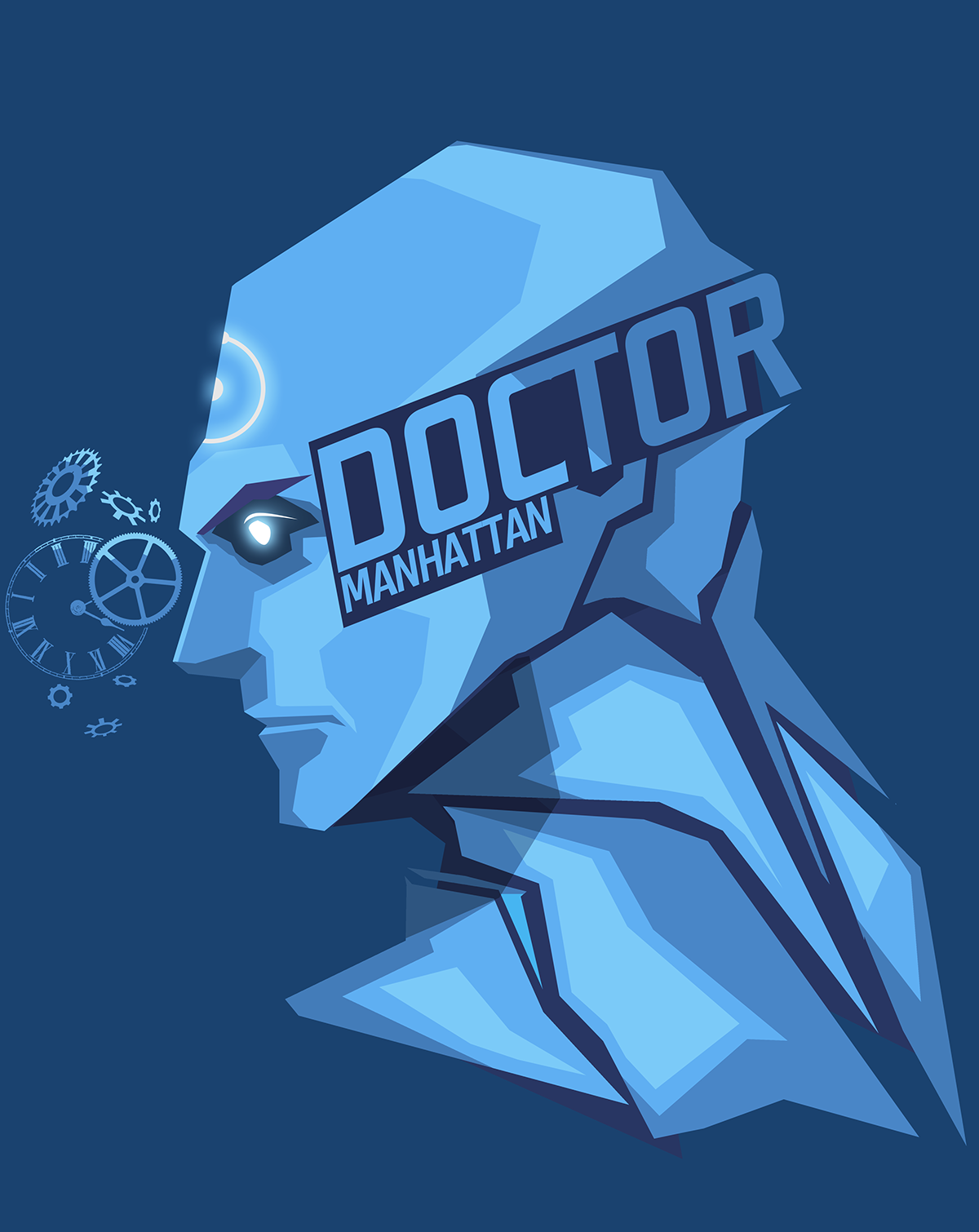 Doctor Manhattan DC Comics Blue Background 1200x1510