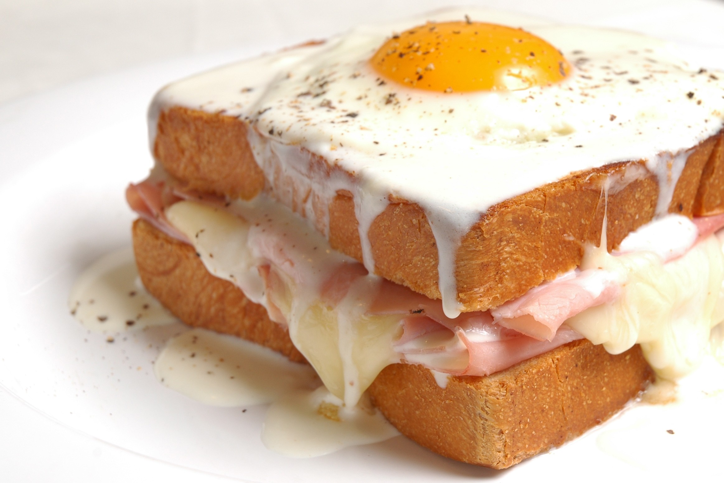 Food Bread Fried Egg Cheese 2326x1551