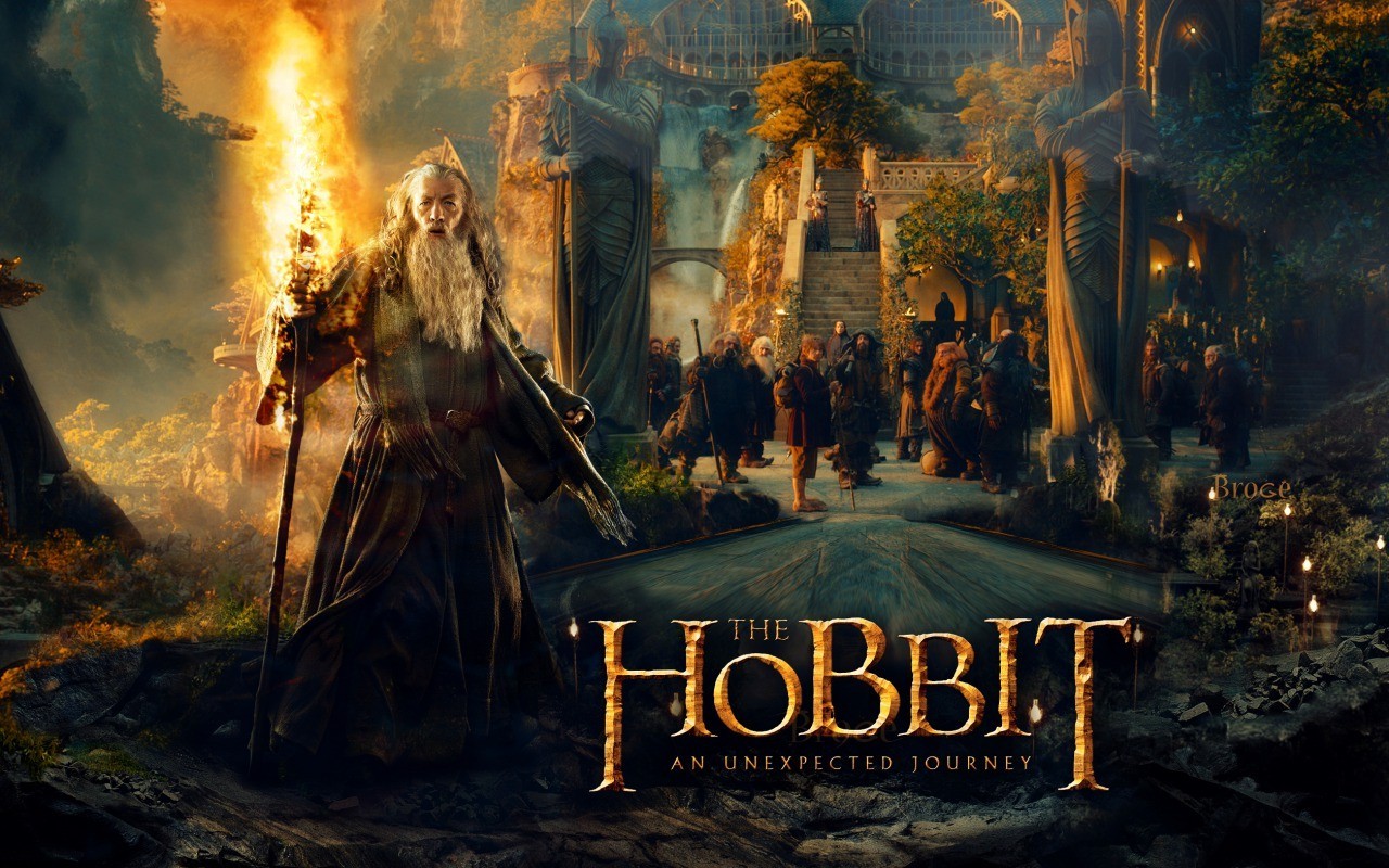 The Lord Of The Rings The Hobbit An Unexpected Journey Movies Gandalf Ian McKellen Dwarfs Demba Ba M 1280x800
