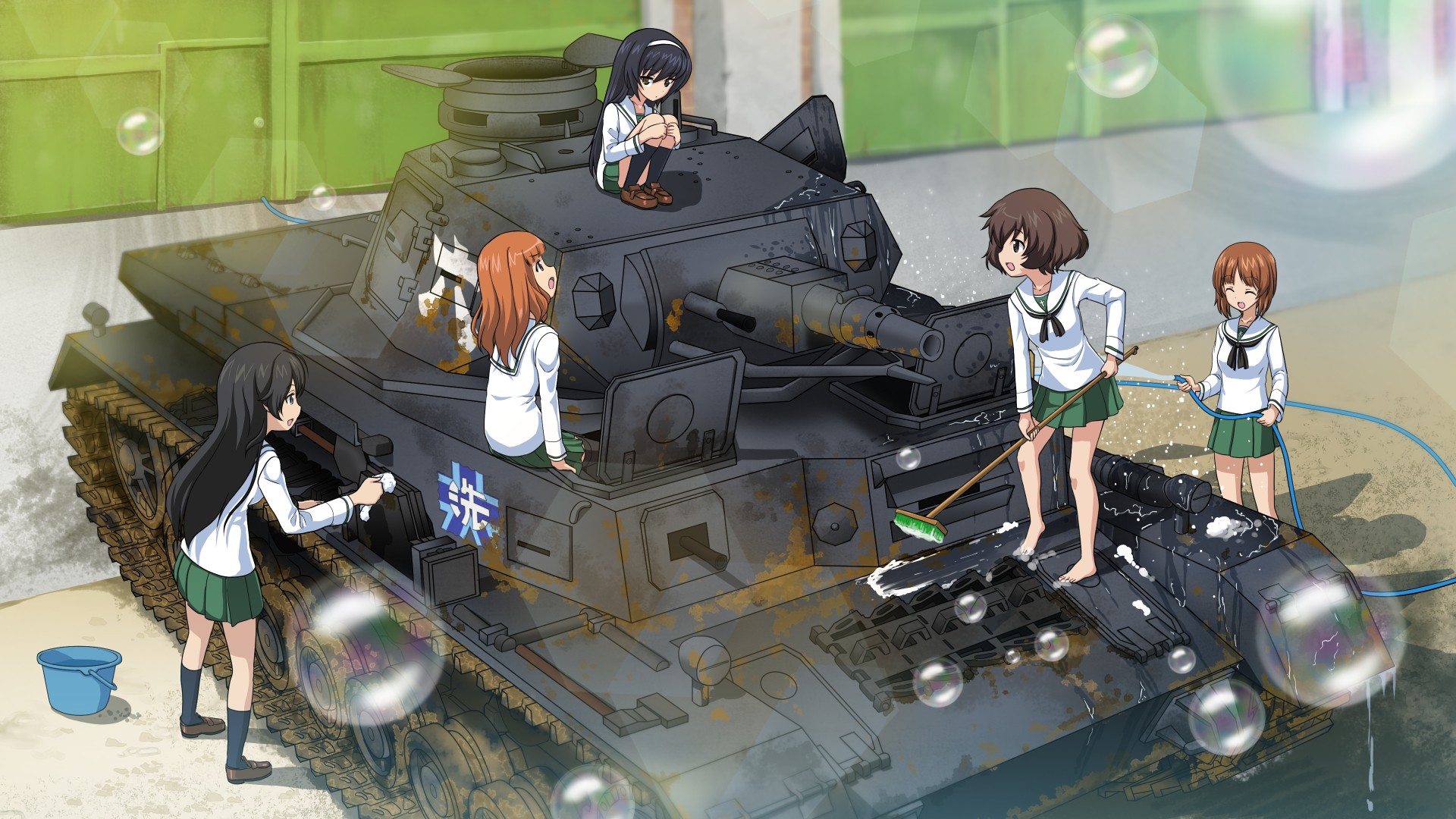 Anime Anime Girls Girls Und Panzer Akiyama Yukari Isuzu Hana Nishizumi Miho Reizei Mako Takebe Saori 1920x1080