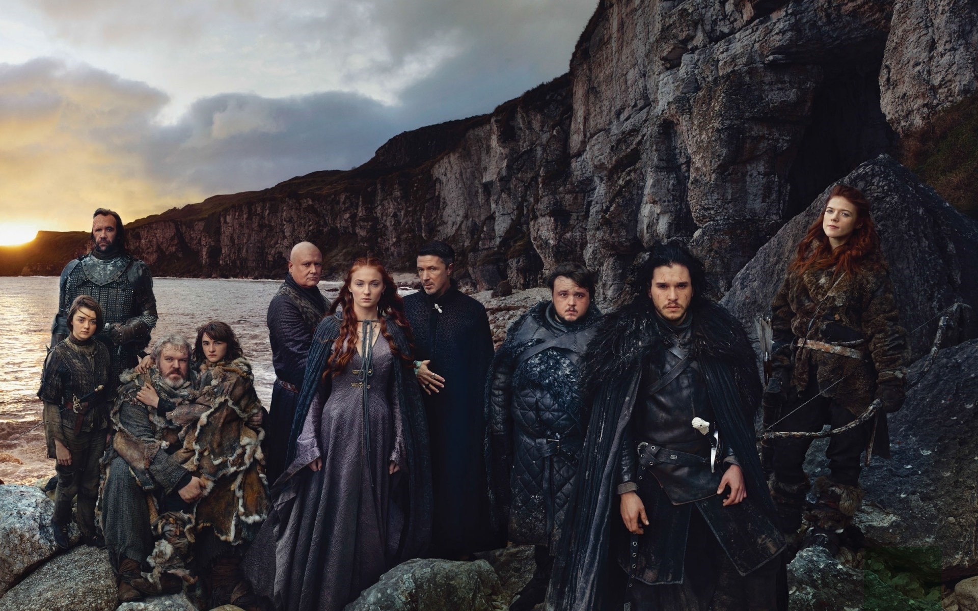 Game Of Thrones Jon Snow Sansa Stark Ygritte Samwell Tarly Hodor Sandor Clegane Maisie Williams Arya 1920x1200