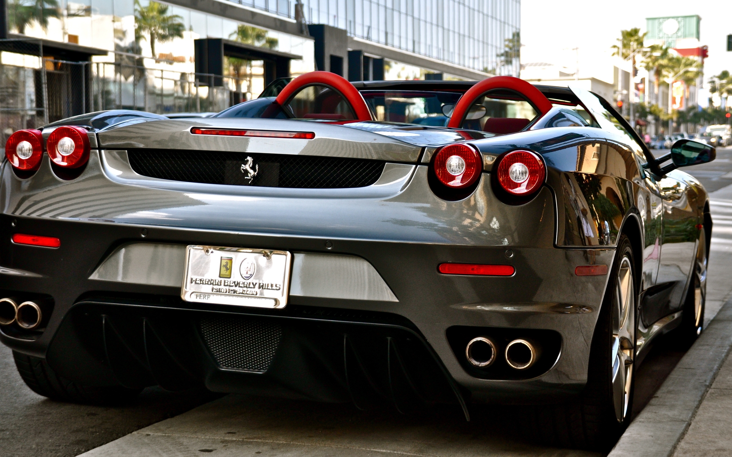 Car Ferrari Ferrari 430 Silver Cars Street Vehicle Beverly Hills Supercars City Urban 2560x1600