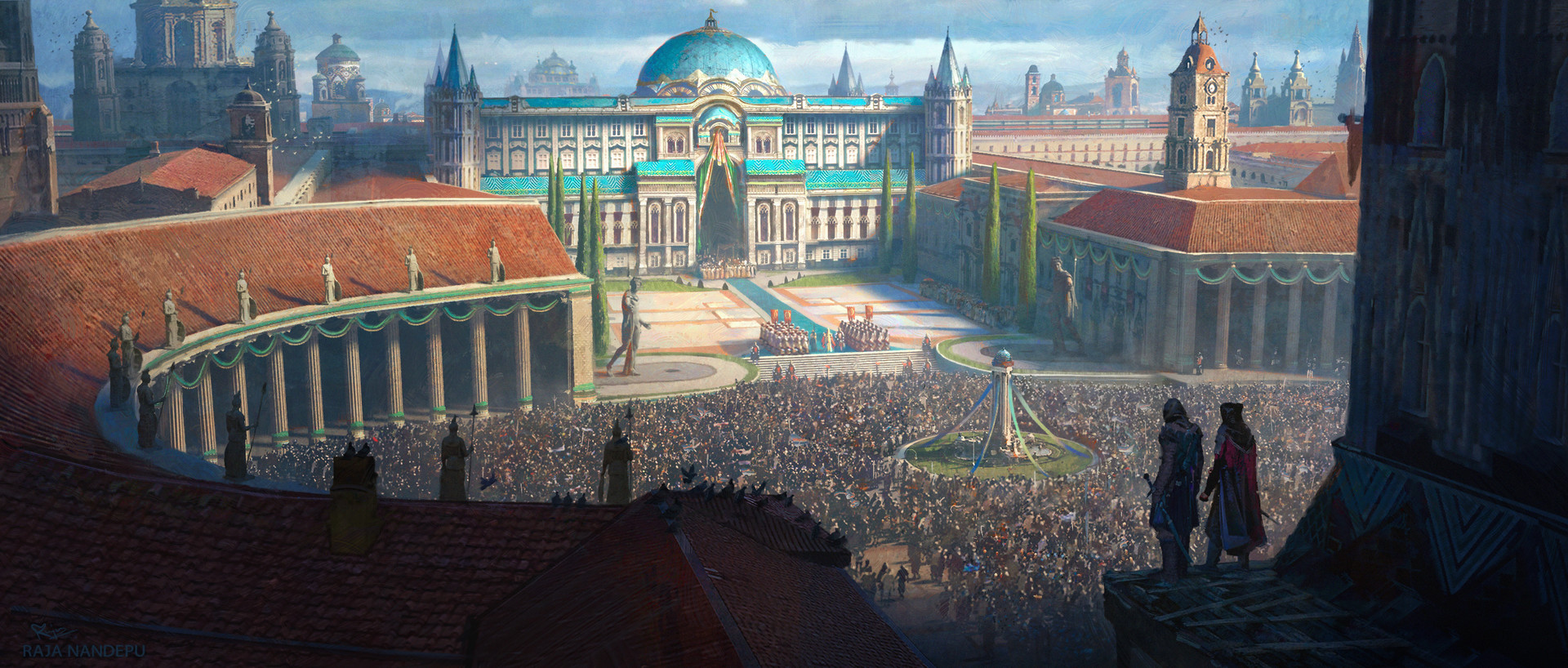 Artwork Palace Ceremony City Fantasy Art Assassins Creed 1920x818