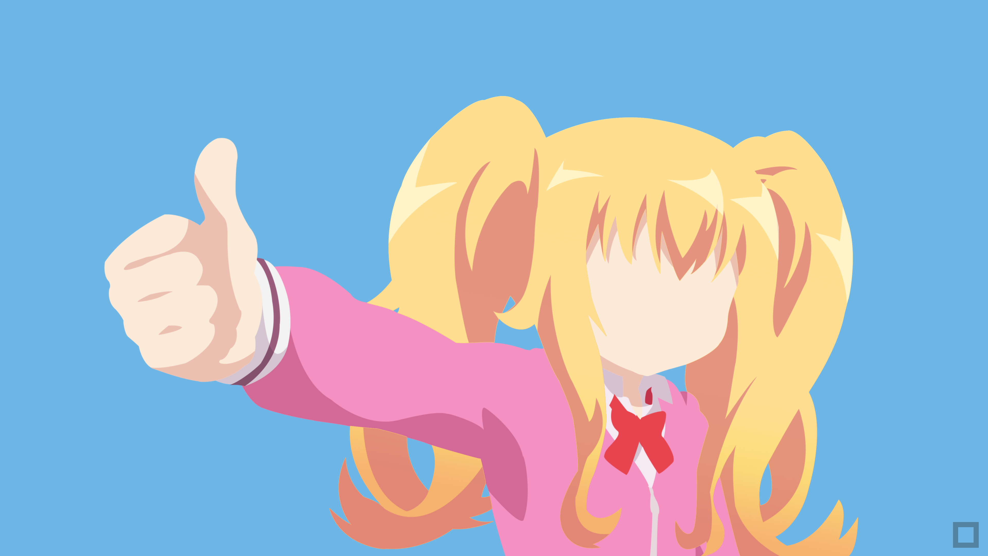 Gabriel Dropout Gabriel White Tenma Tekmac Minimalism Simple Background Cyan Cyan Background 3840x2160