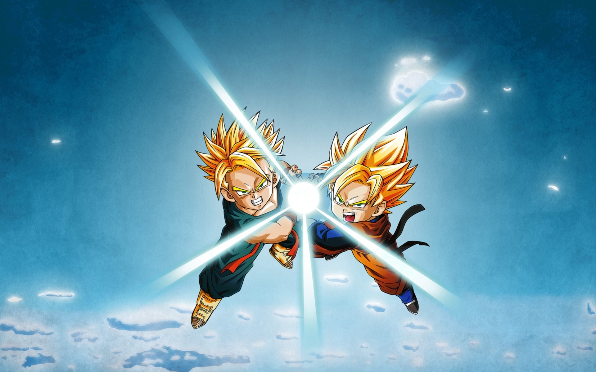 Dragon Ball Super Saiyan Trunks Character Son Goten Kamehameha Anime 1920x1200