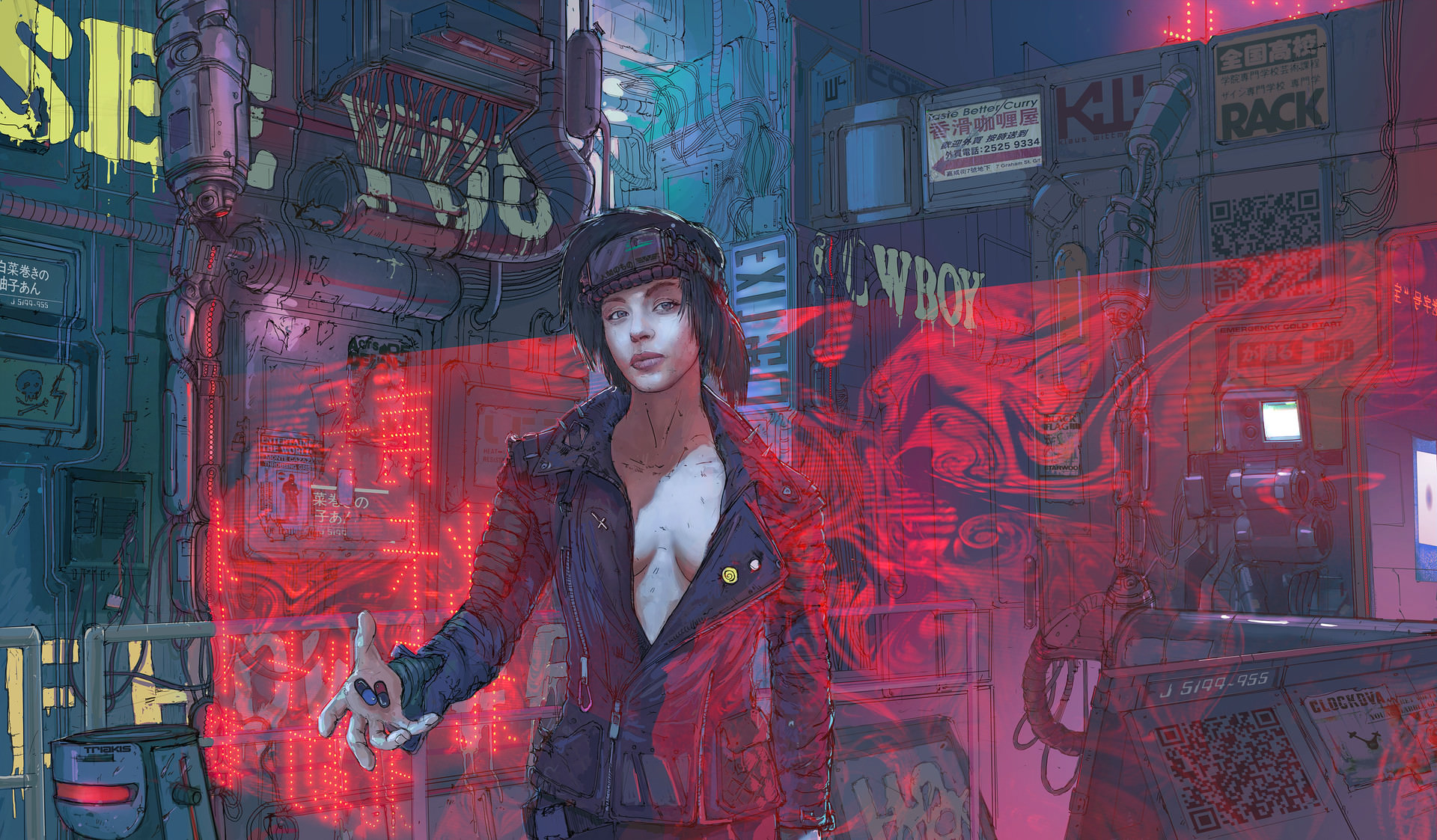 Cyberpunk Neon Pills Klaus Wittmann Artwork 1920x1123