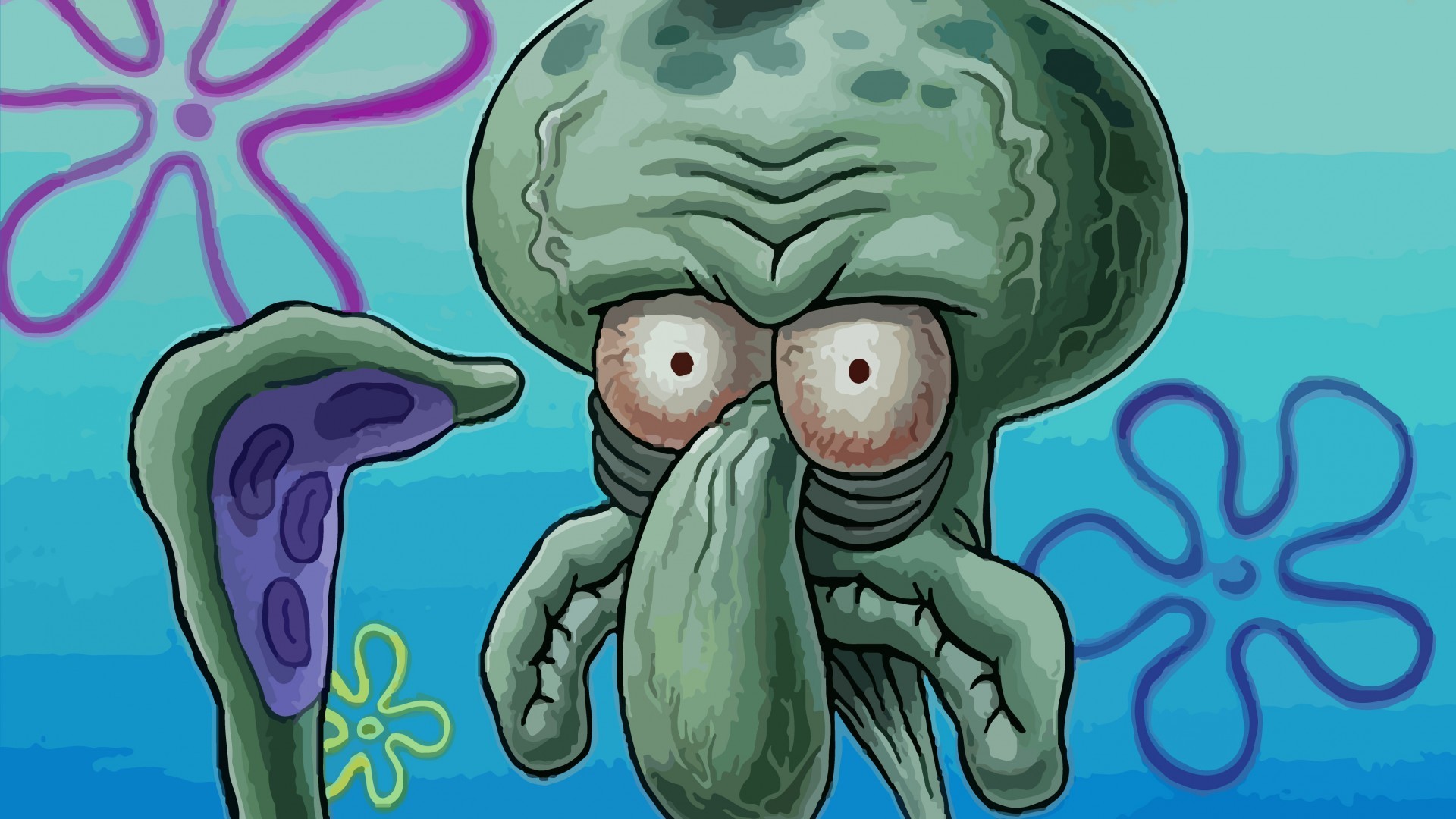 Squidward Tentacles Cartoon Creature 1920x1080