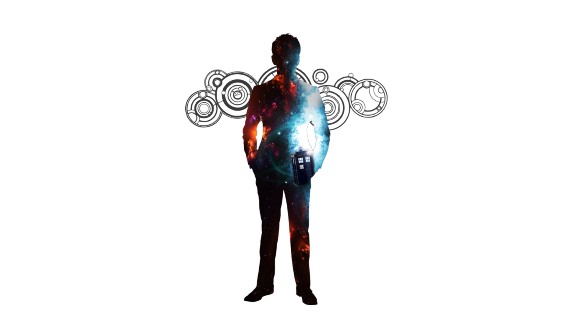 Doctor Who The Doctor TARDiS David Tennant Silhouette Tenth Doctor 1920x1080