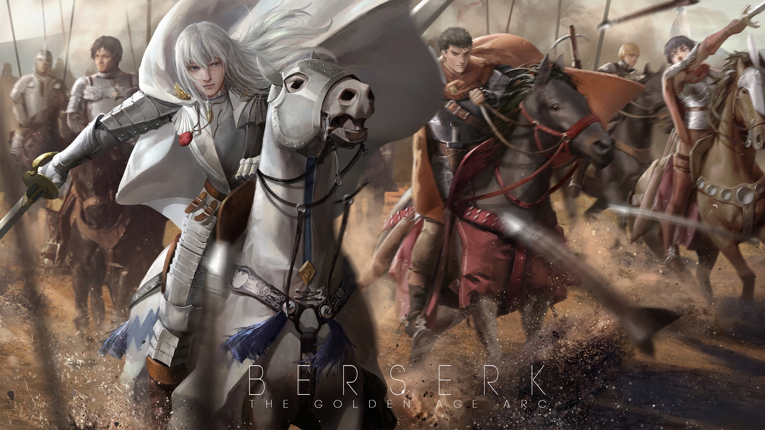 Guts Berserk Casca Berserk Rickert Berserk Griffith Berserk 2560x1440