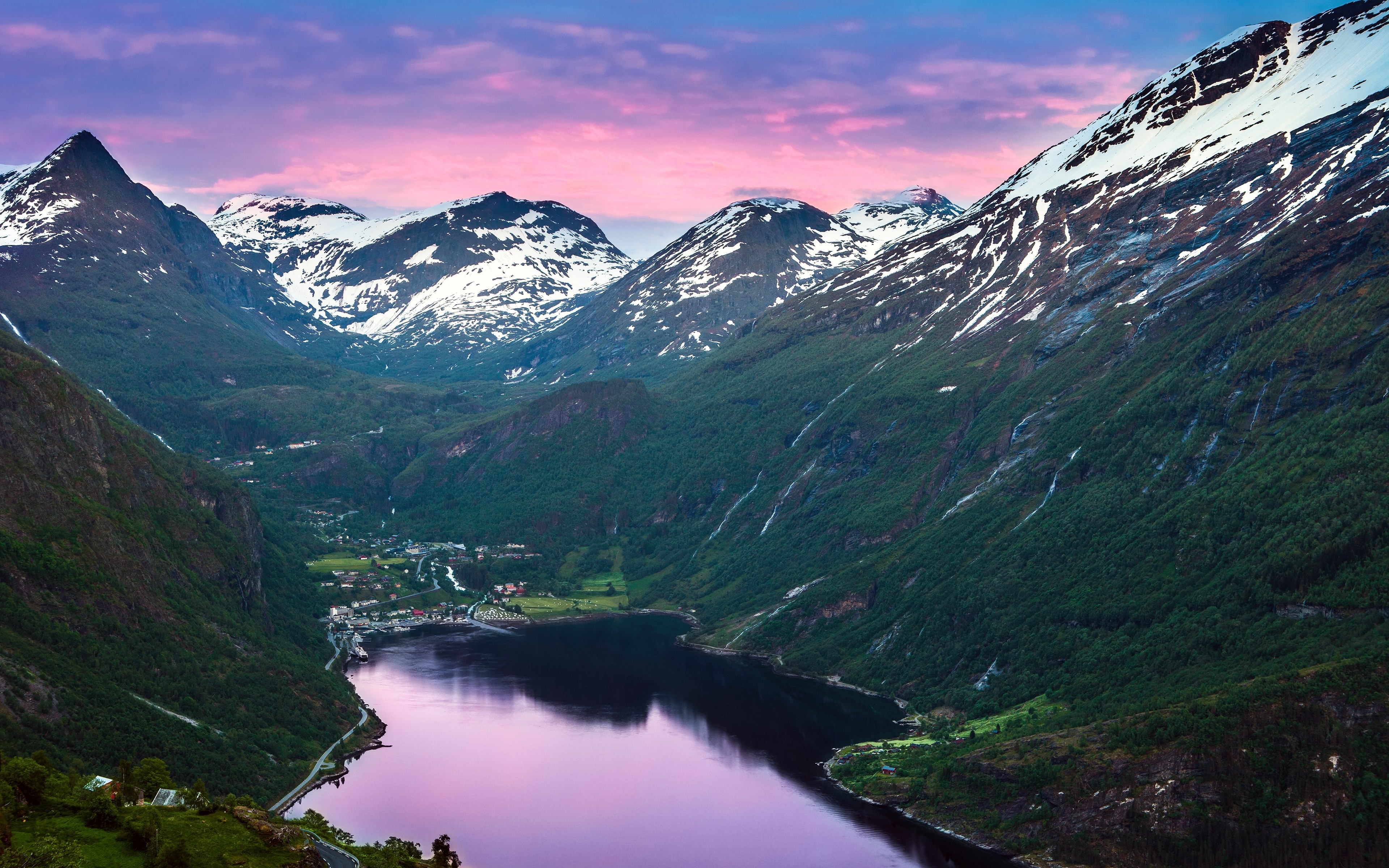 Geiranger Norway Landscape 3840x2400