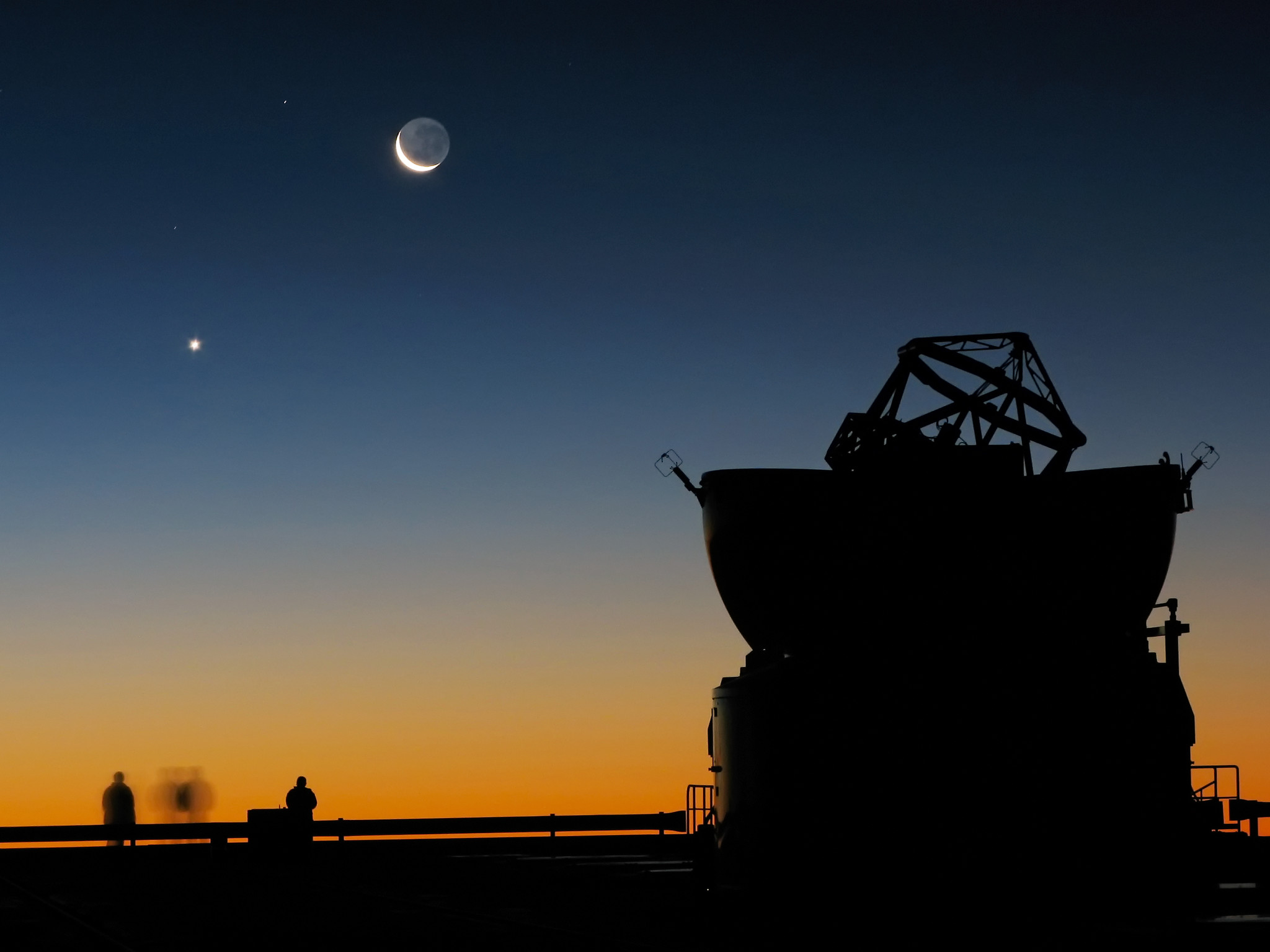 Moon Photography Sky Sunset Radio Telescope Telescope Stars 2048x1536