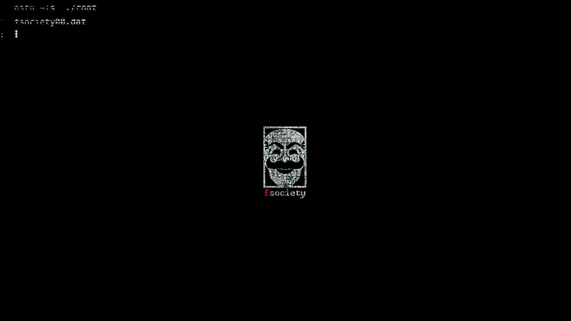 Hacking Fsociety Mr Robot Black Background 1920x1080