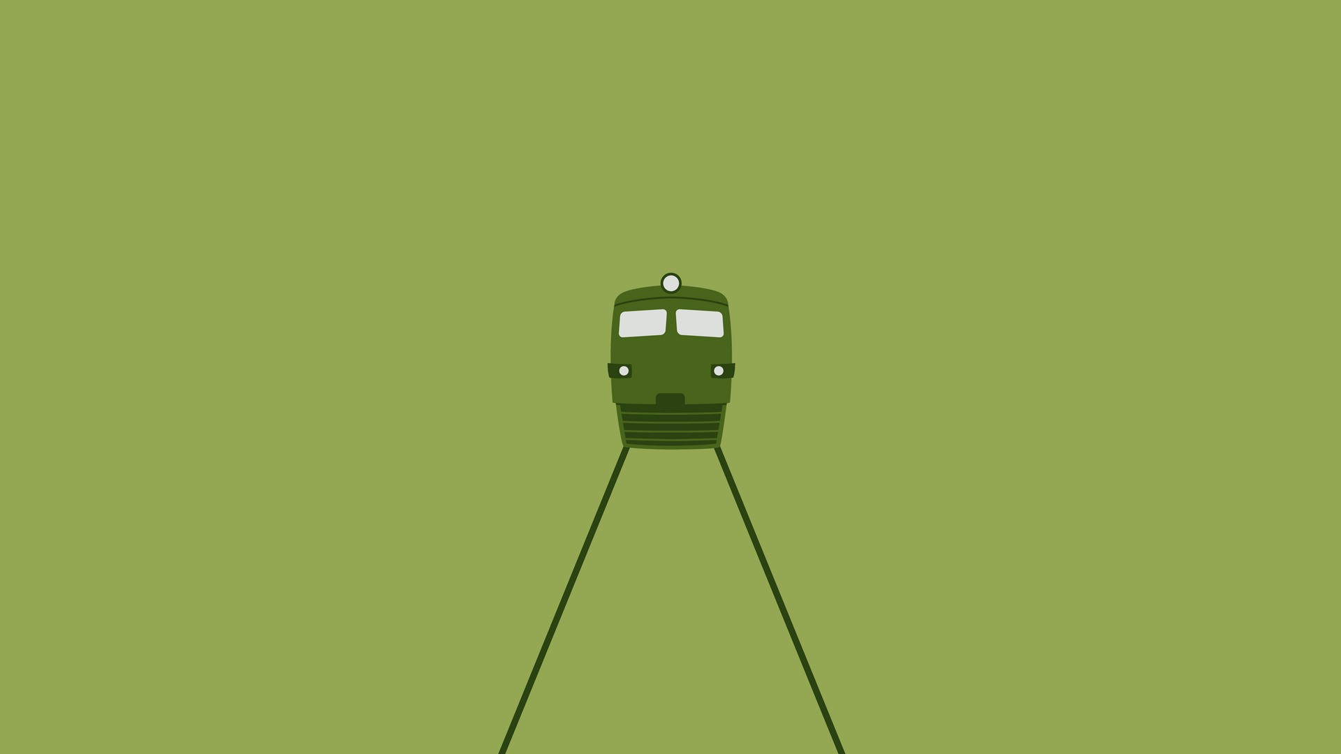 Subway Minimalism Digital Art Minimalism CGi Simple Background Railway Train Diesel Locomotive Lines 1920x1080