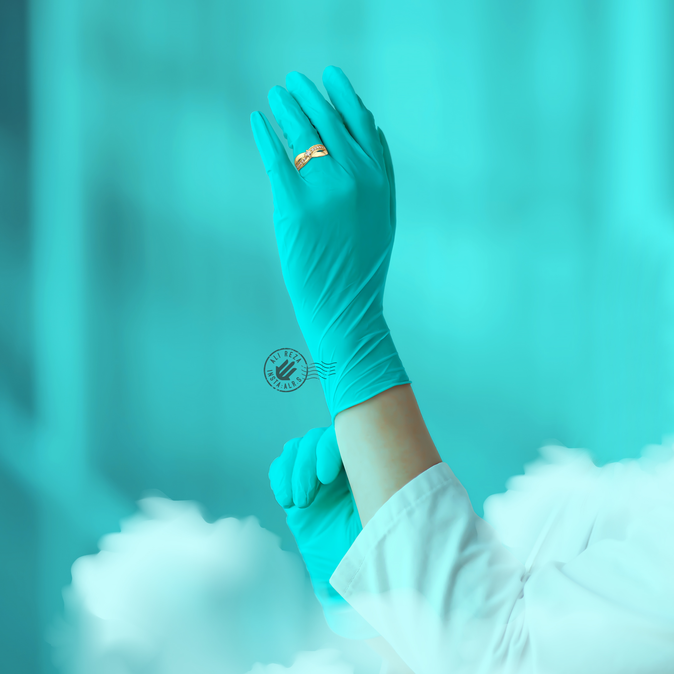 Gloves Doctor Blue Couple Photography 2160x2160