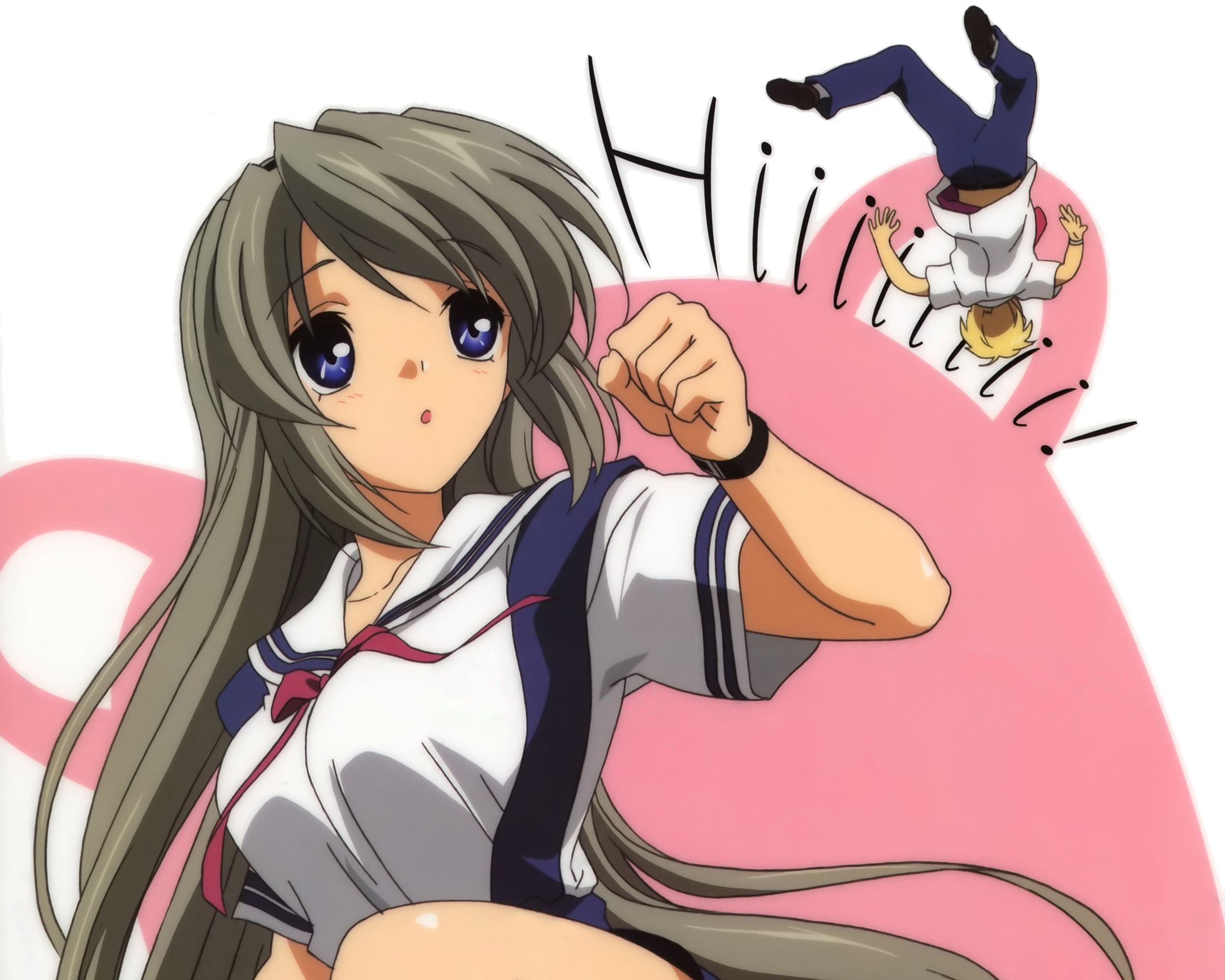 Clannad Sakagami Tomoyo Anime Girls Long Hair Blue Eyes 2560x2048