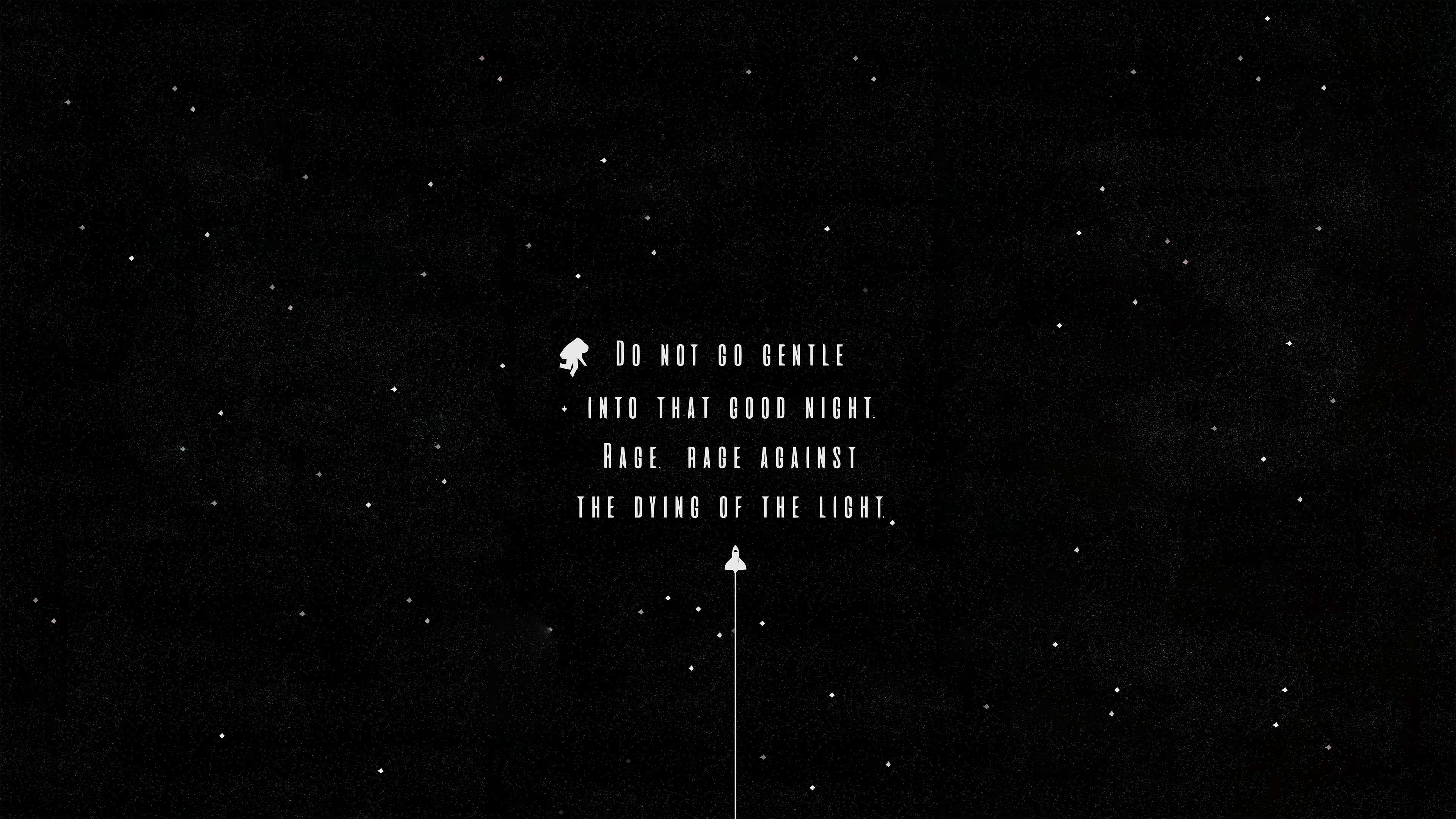 Simple Simple Background Black Background Space Quote Interstellar Movie 3840x2160