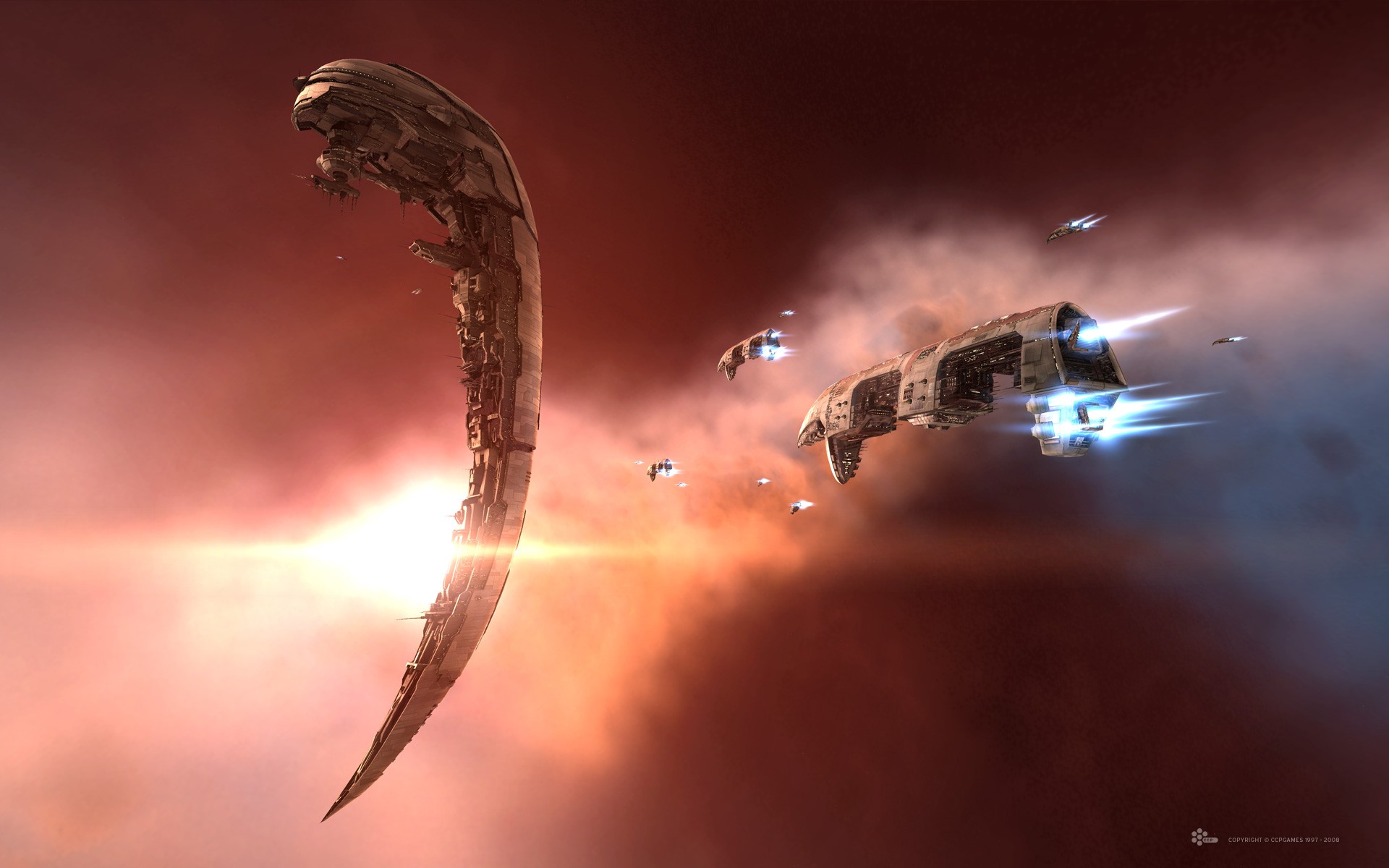 EVE Online Spaceship Space Space Station Amarr 1920x1200