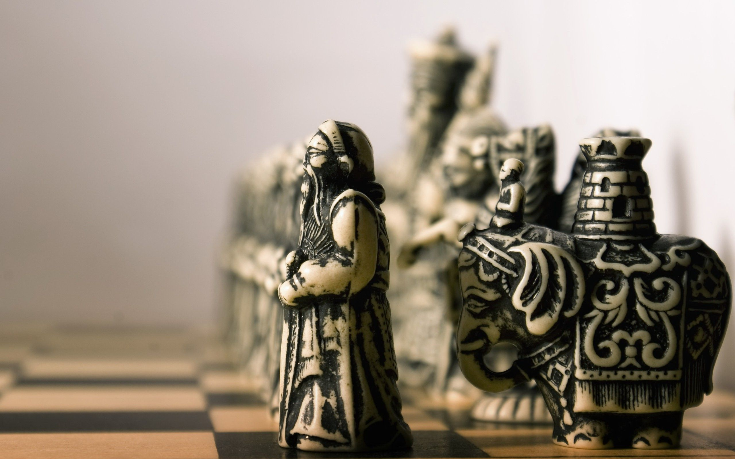 Photography Macro Chess Figurines Board Games 2560x1600