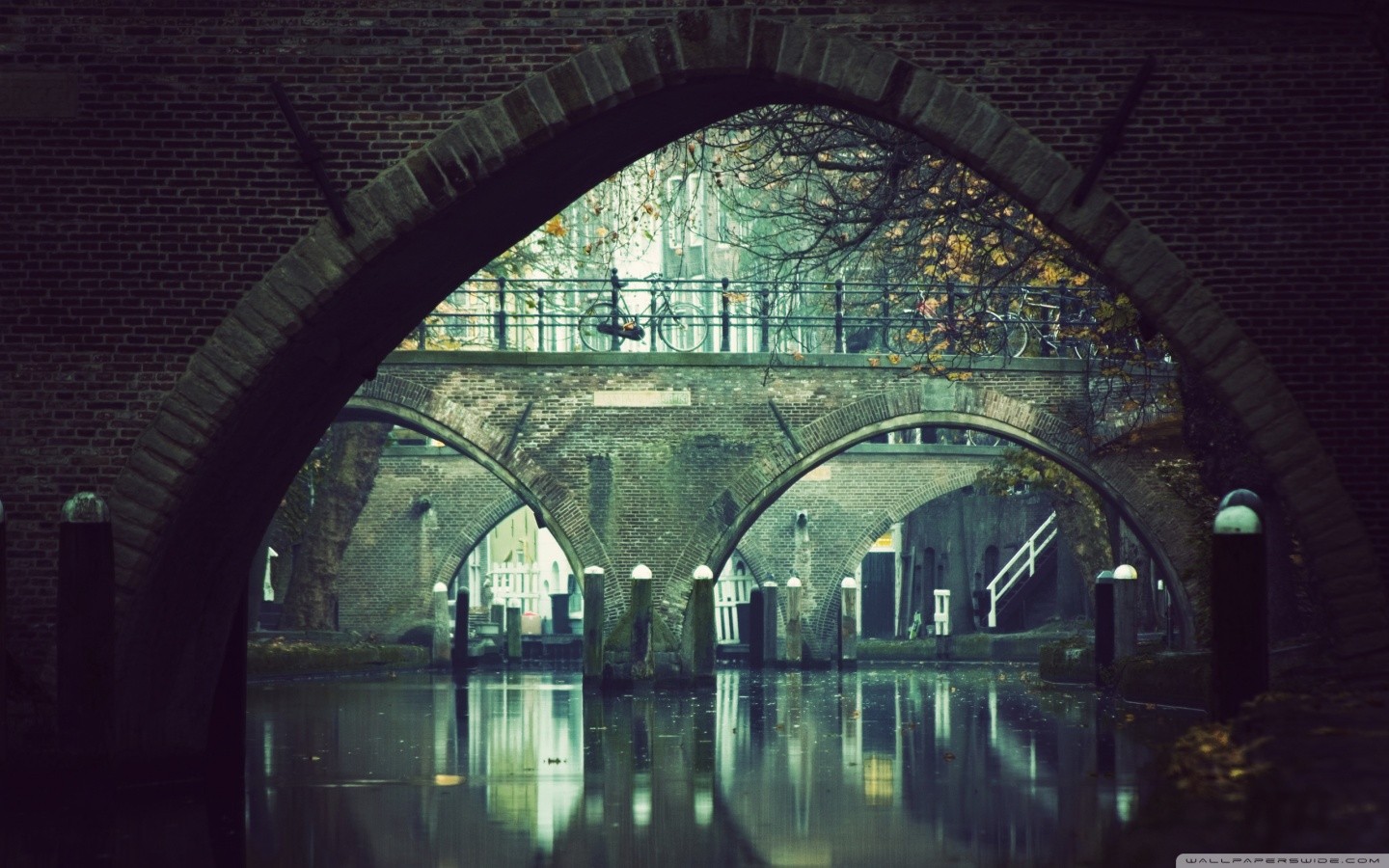 Flood Bridge Utrecht Cityscape Water 1440x900