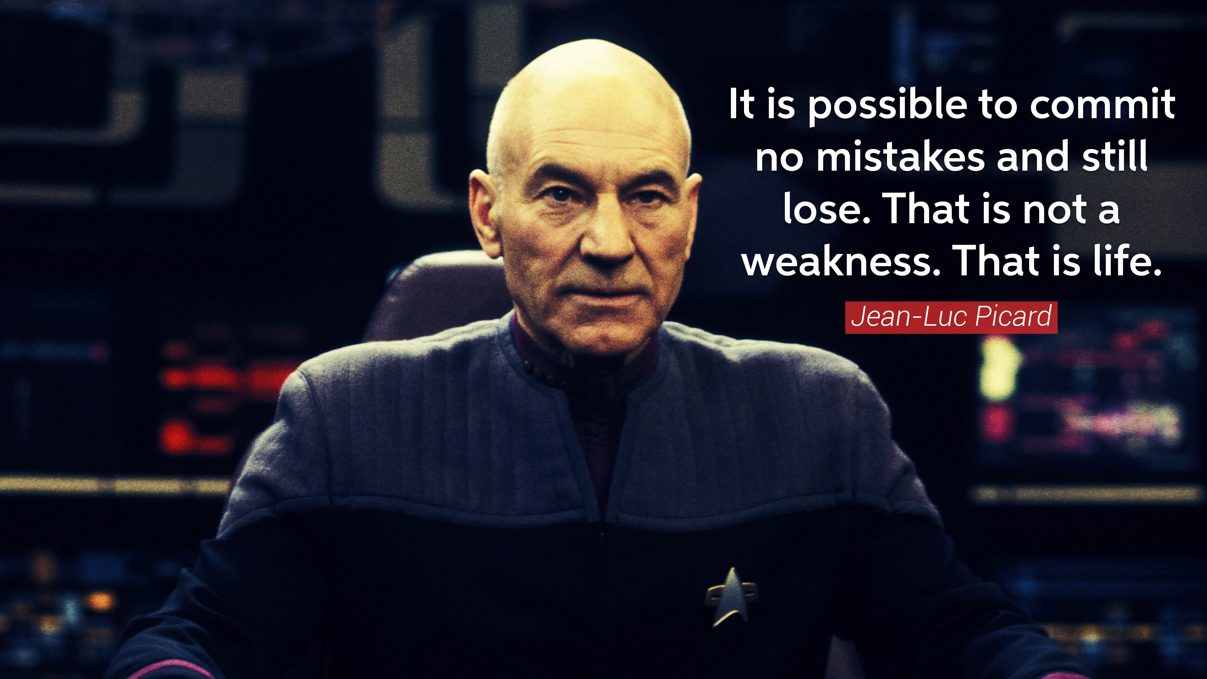 Motivational Inspirational Quote Star Trek Jean Luc Picard Patrick Stewart Star Trek The Next Genera 3840x2160