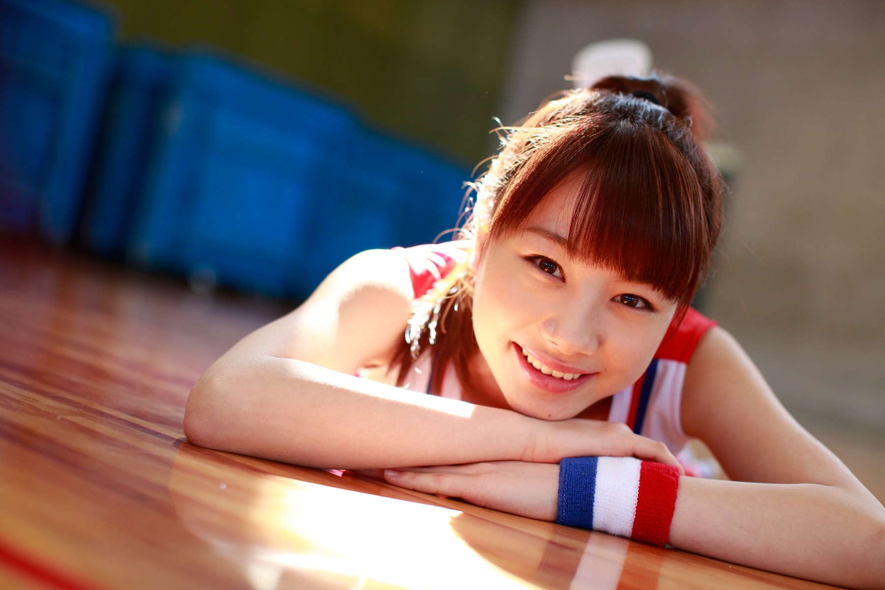 Morning Musume Asian J Pop Women Smiling Redhead Brown Eyes Auburn Hair Looking At Viewer 1800x1200