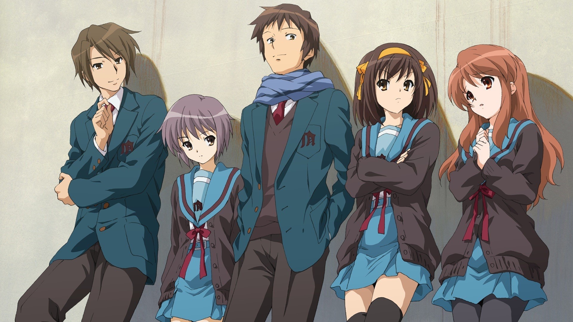 The Melancholy Of Haruhi Suzumiya Anime Nagato Yuki Kyon Asahina Mikuru Koizumi Itsuki Suzumiya Haru 1920x1080