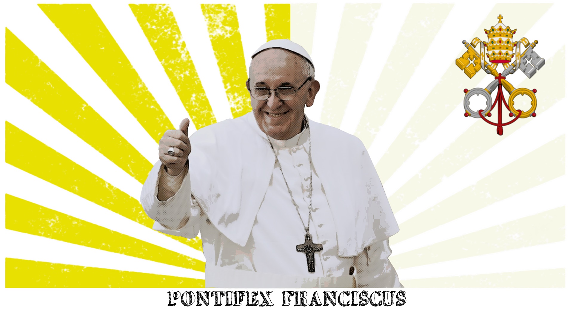 Keys Flag Christianity Catholic Pope Vatican City Pop Art 1920x1080