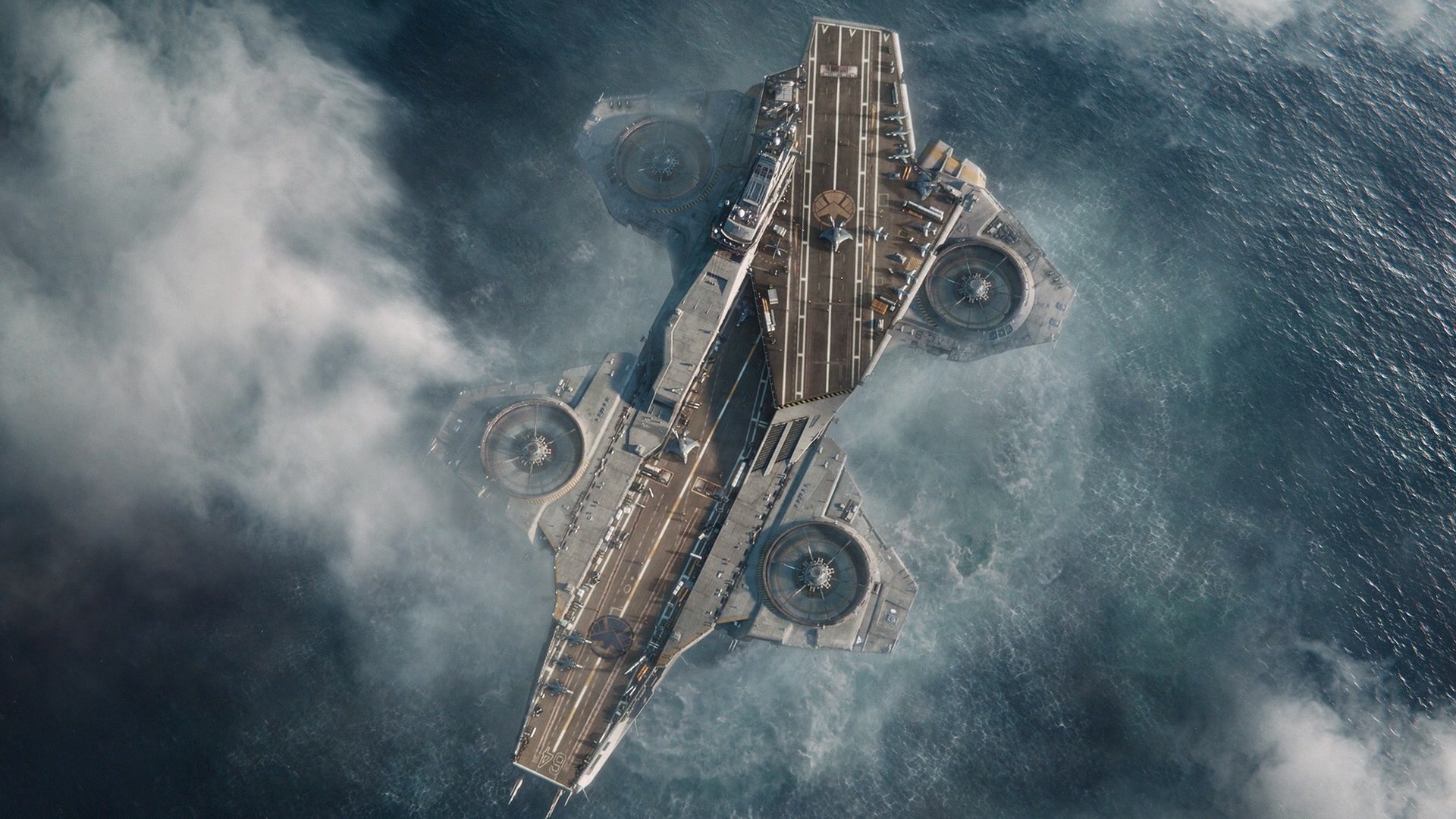 The Avengers S H I E L D Aircraft Sea Aircraft Carrier Science Fiction The Avengers 1920x1080