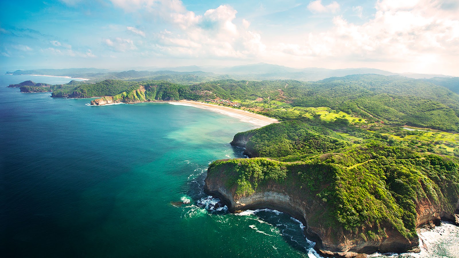 Earth Coastline Ocean Sea Nicaragua Landscape 1600x900