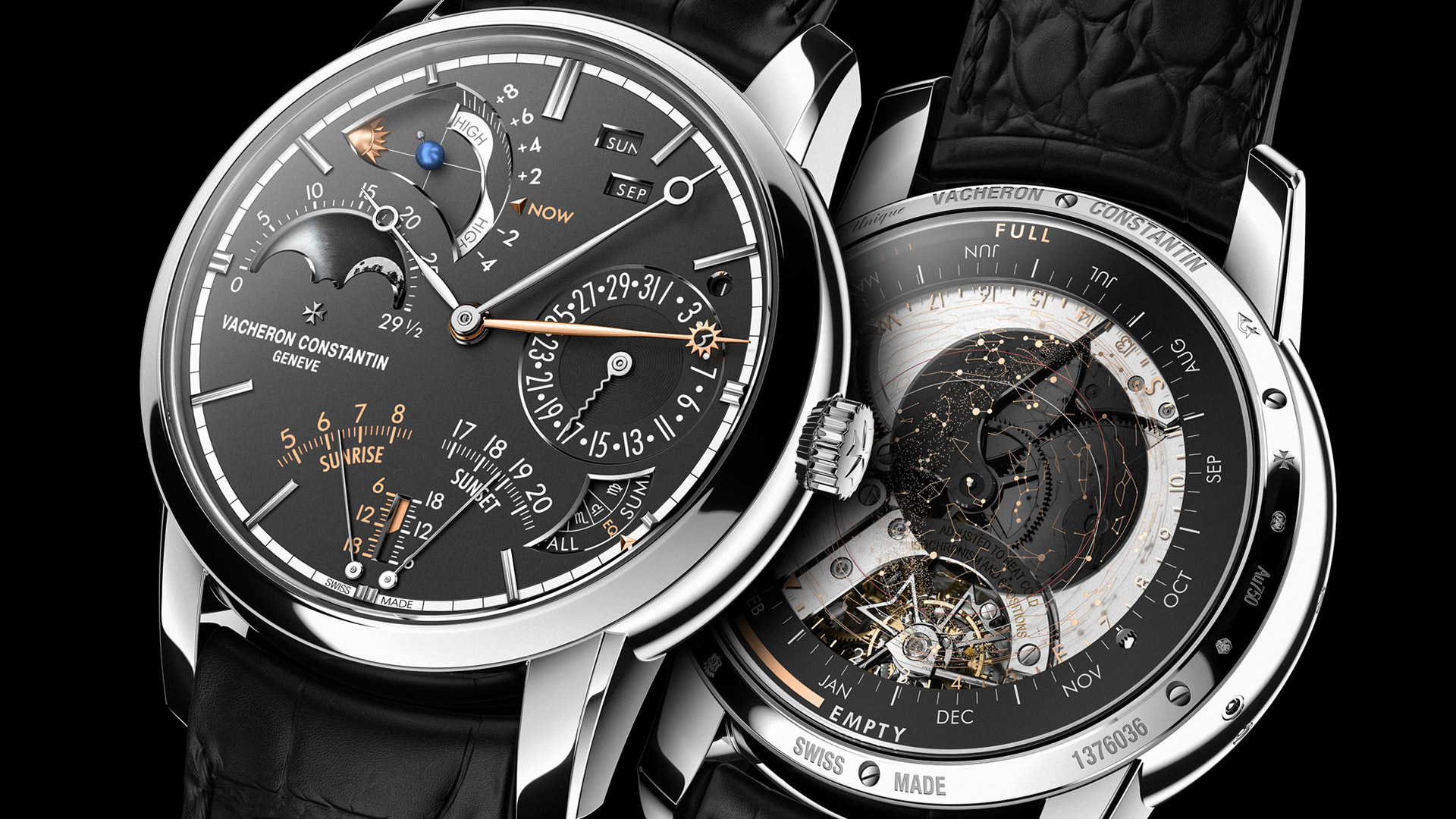 Watch Vacheron Constanin Dials Simple Background Numbers Transparency Clockwork Luxury Watches 1920x1080
