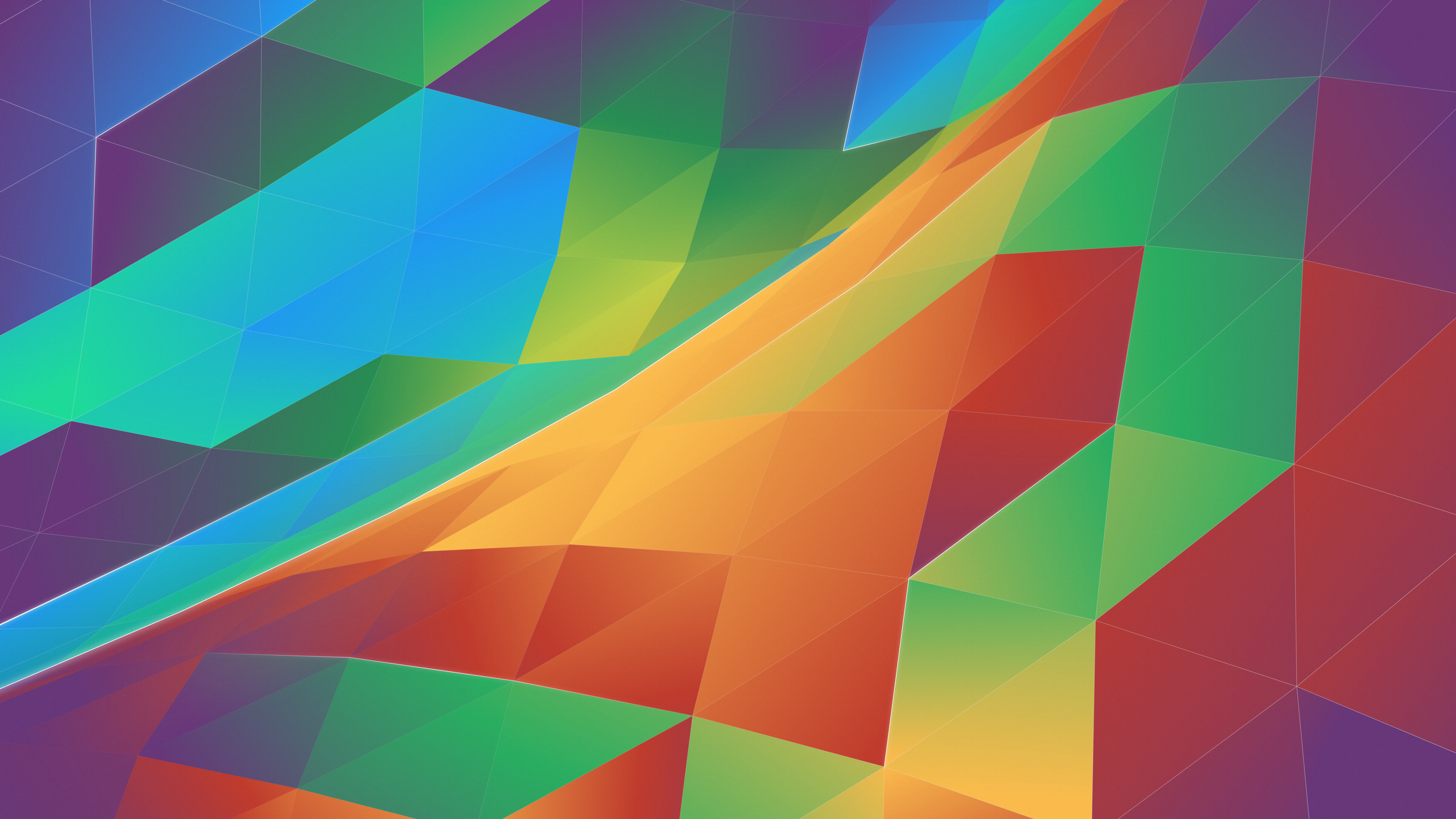 KDE Plasma Colorful Geometry Triangle 3200x1800