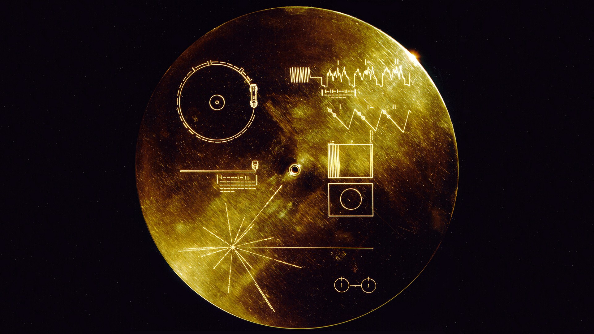 Voyager Golden Record Voyager Space 1920x1080