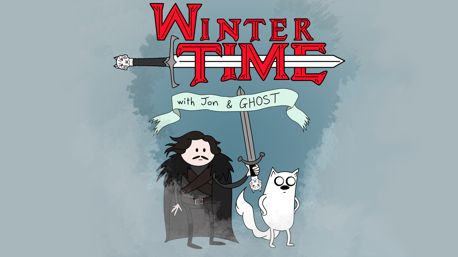 Adventure Time Game Of Thrones Jon Snow A Song Of Ice And Fire Ghost 1600x900