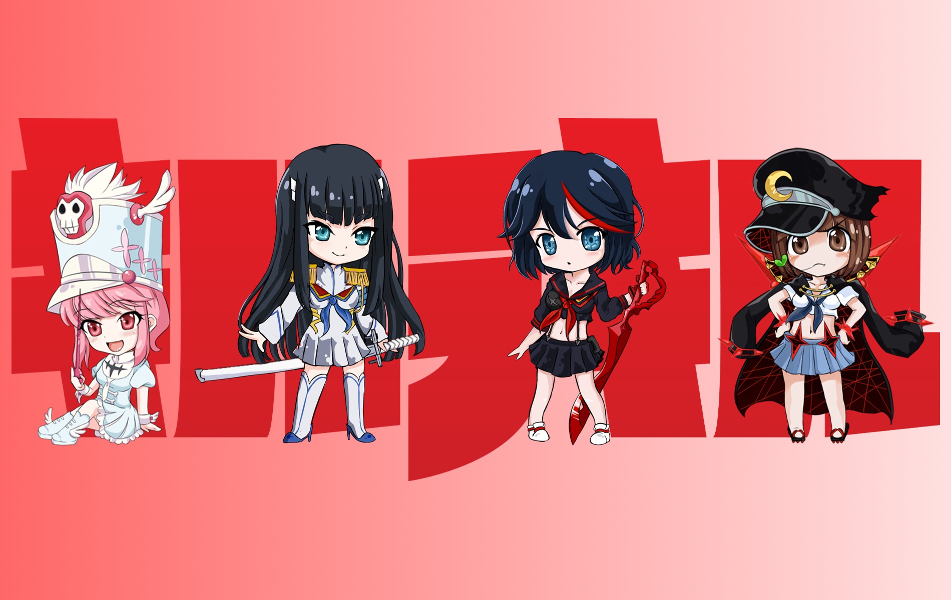 Kill La Kill Matoi Ryuuko Kiryuin Satsuki Jakuzure Nonon Mankanshoku Mako 1900x1200