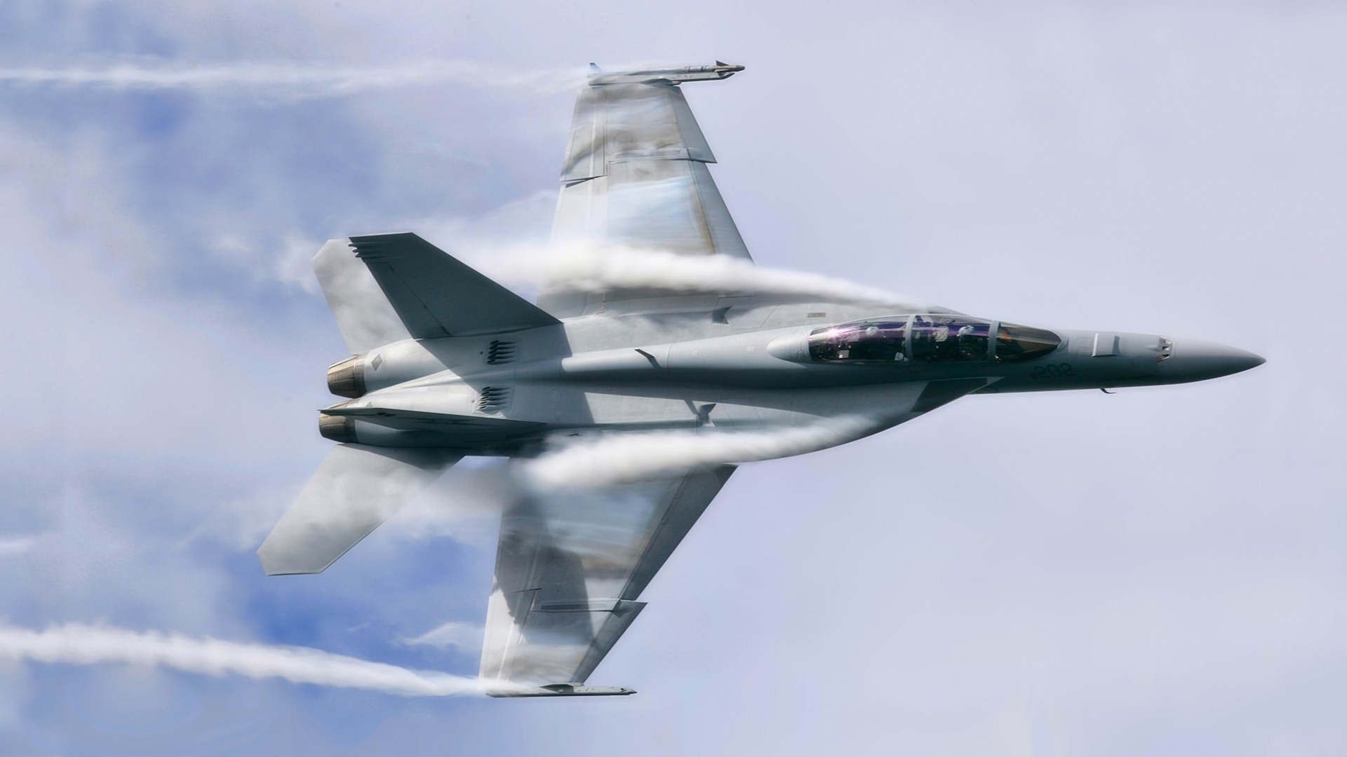 Airplane Aircraft F A 18 Hornet Contrails Military Aircraft Vehicle Military 1920x1080