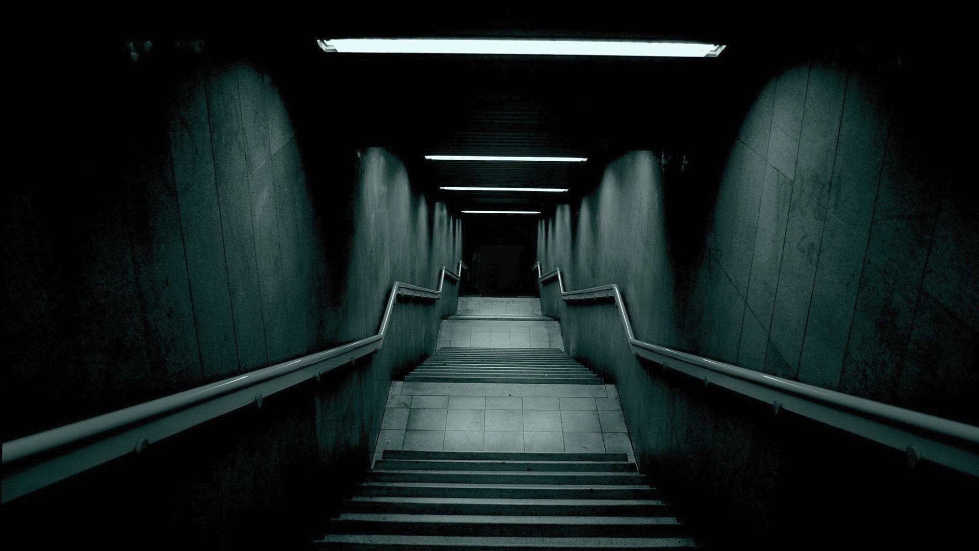 Stairway Gloomy 3D Digital Art 1920x1080