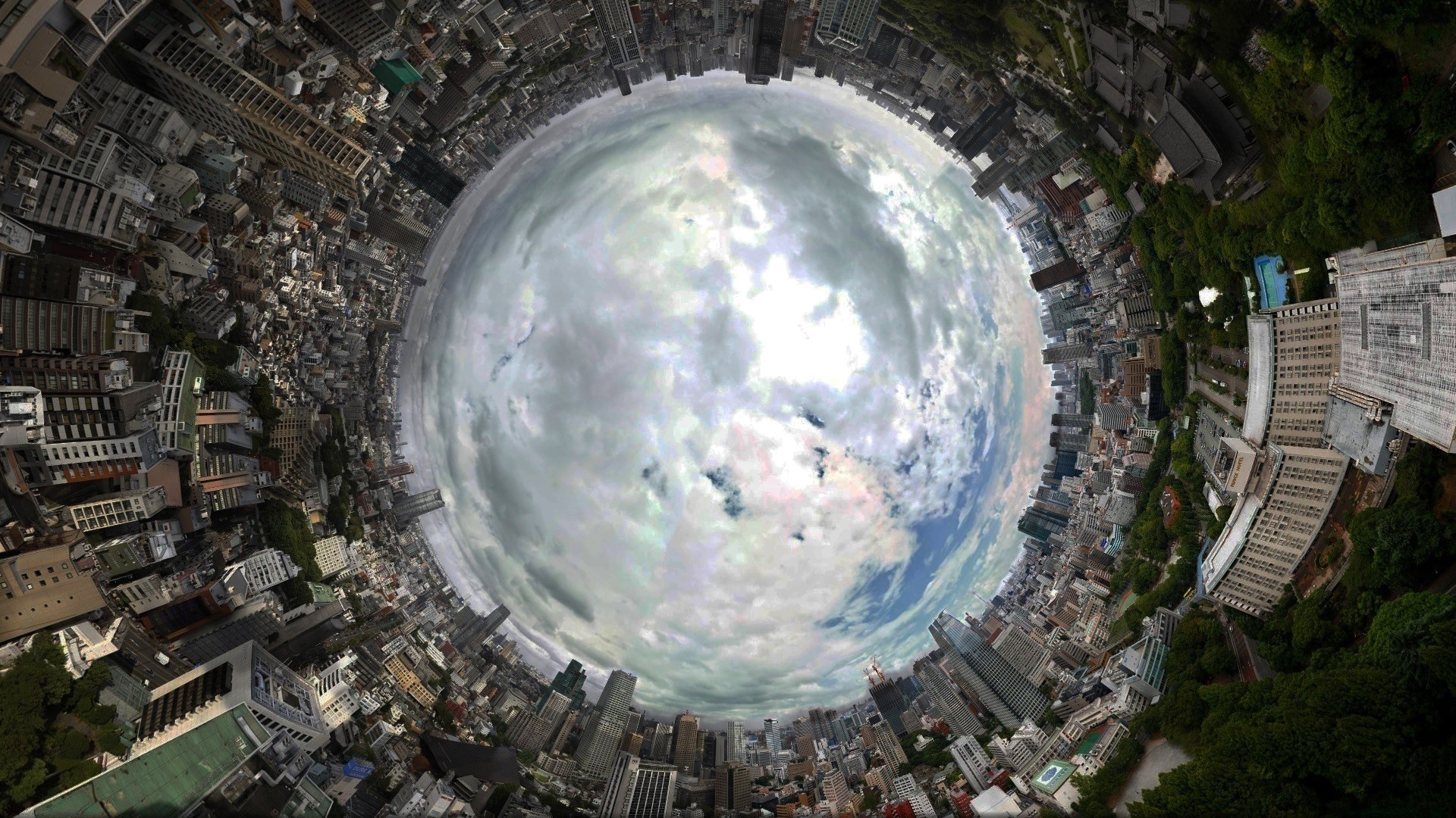 Panoramic Sphere Clouds 1920x1080